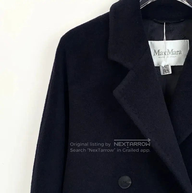 Max Mara MaxMara Navy Women's Coat Size M . Size M / US 6-8 / IT 42-44 - 3 Thumbnail