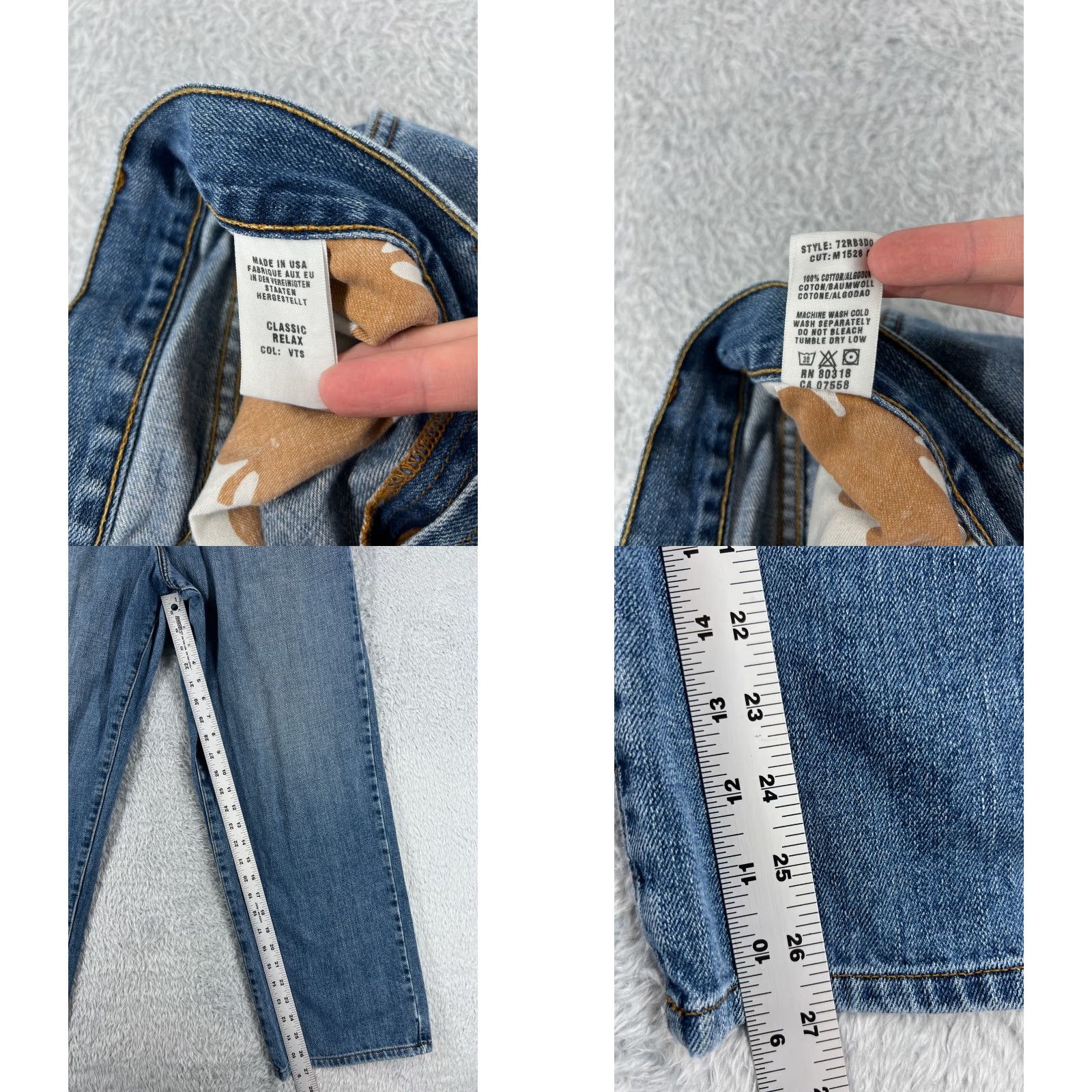 Lucky Brand Lucky Brand Jeans Mens 34 Blue Denim 100% Cotton Classic Relaxed Straight 5-Pocket Design Zip Closure Regular Size 33x27 Men's Jeans Blue Denim Size US 34 / EU 50 - 8 Thumbnail