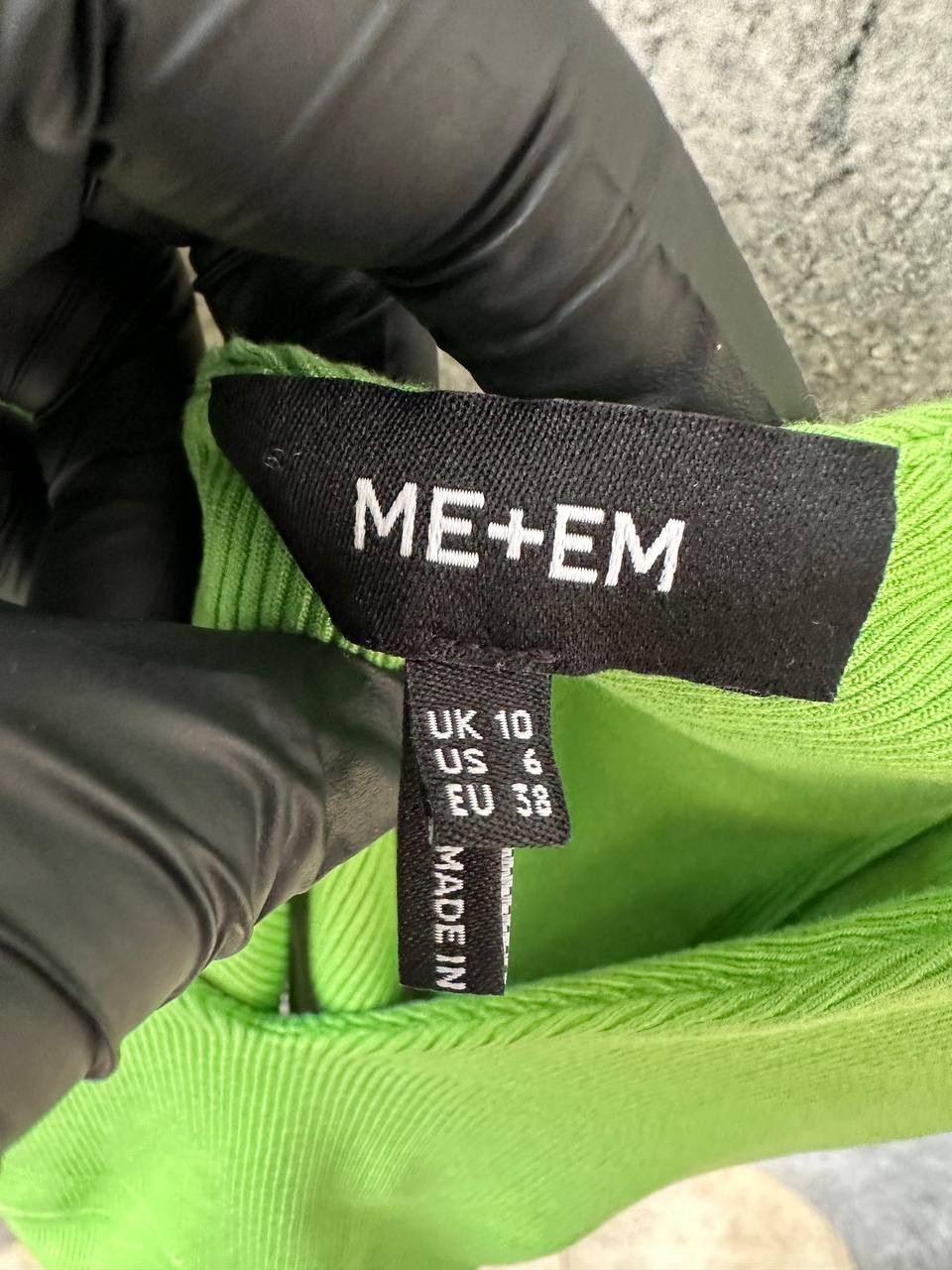 ME+EM Me+Em Green Ribbed Crop Top Made in Portugal Size M / US 6-8 / IT 42-44 - 8 Thumbnail