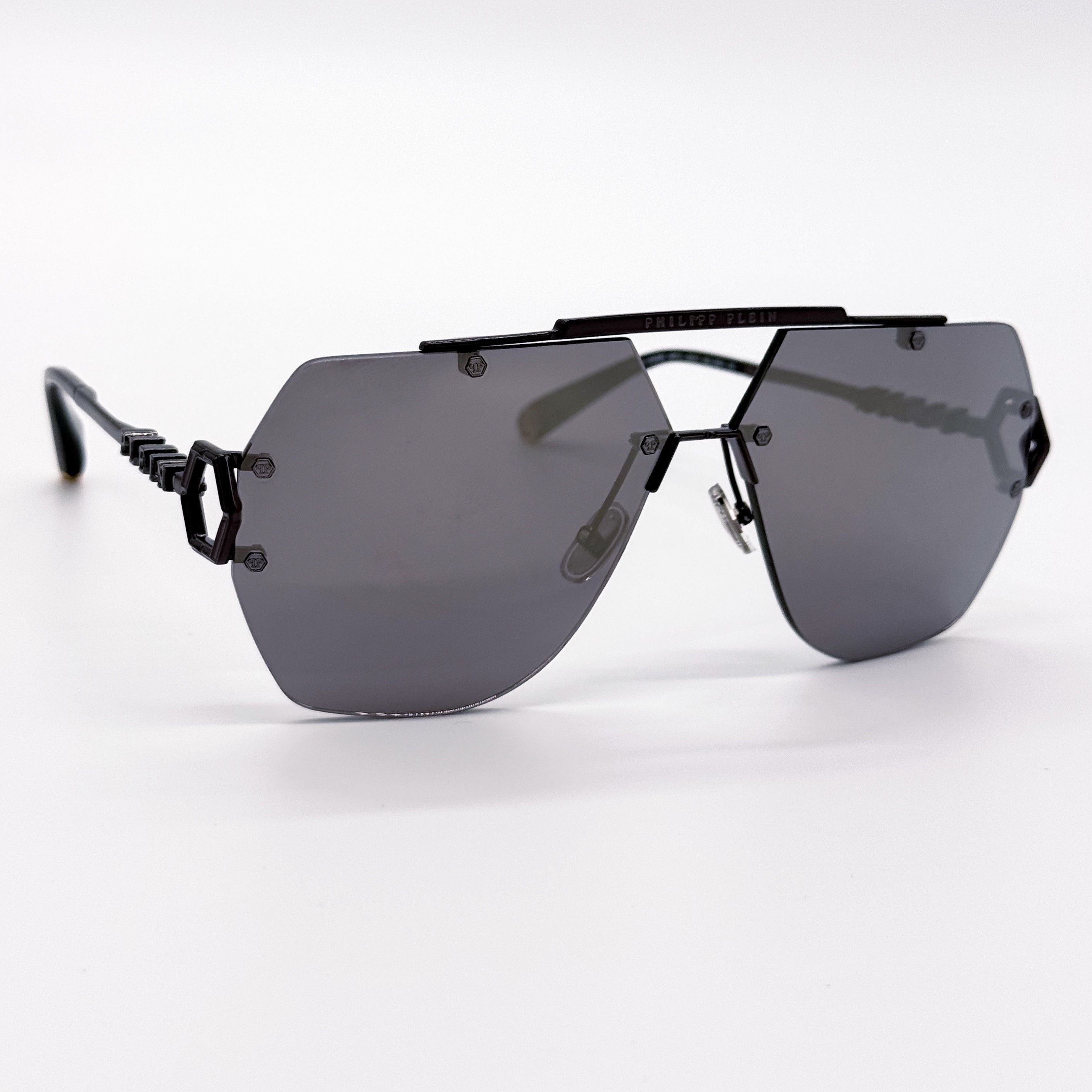 Philipp Plein NEW PHILIPP PLEIN SLEEK SPP111 672X GREY UNISEX SUNGLASSES Size ONE SIZE - 3 Thumbnail