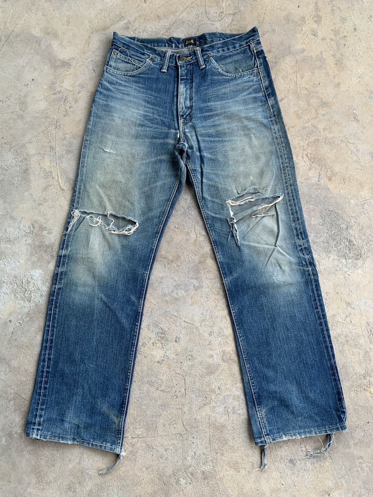 Vintage Lee Raiders Selvedge Distressed Denim