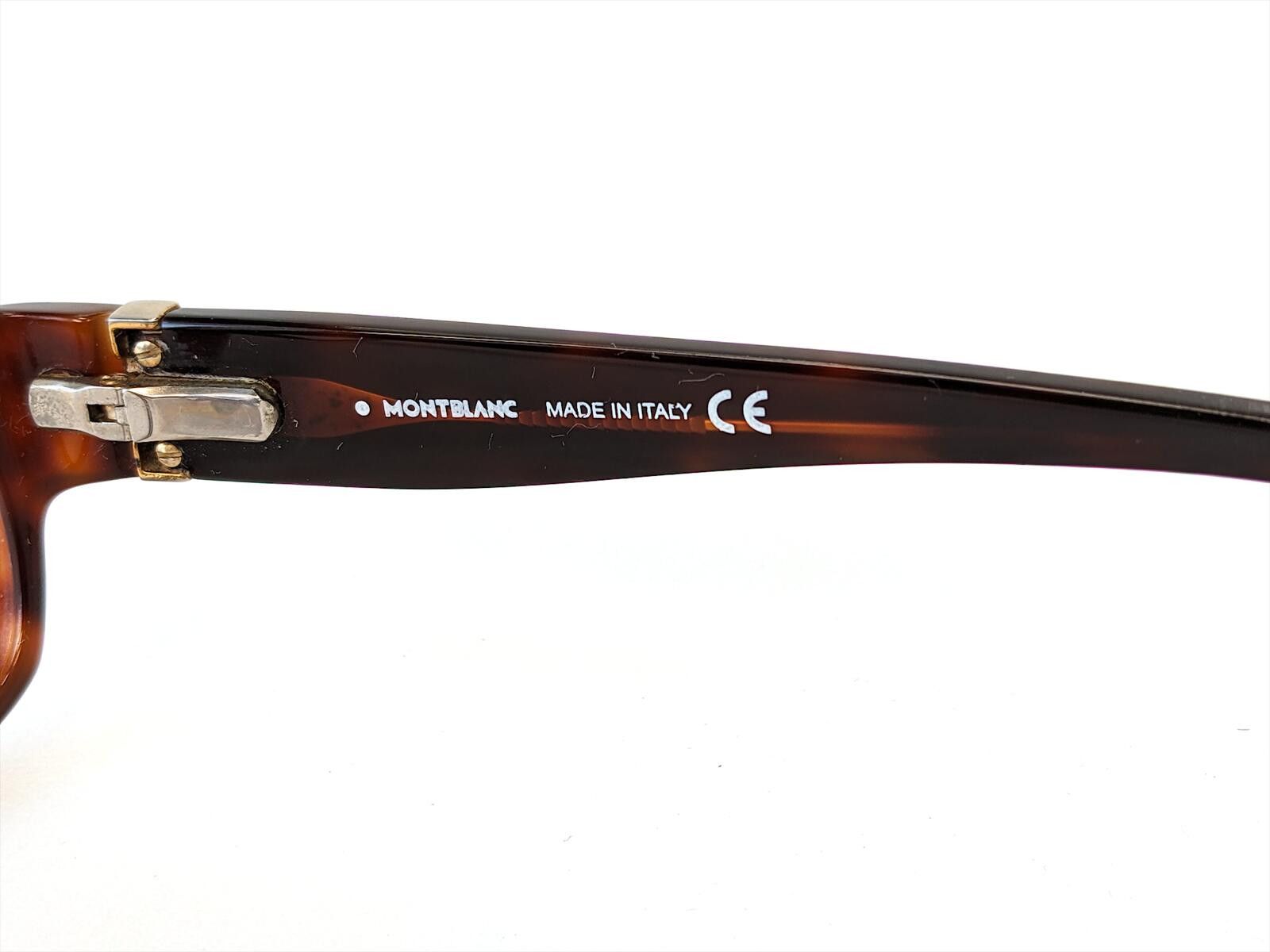Montblanc Montblanc MB 210 Men Eyeglasses Italy | Tortoise Rectangular Size ONE SIZE - 8 Thumbnail