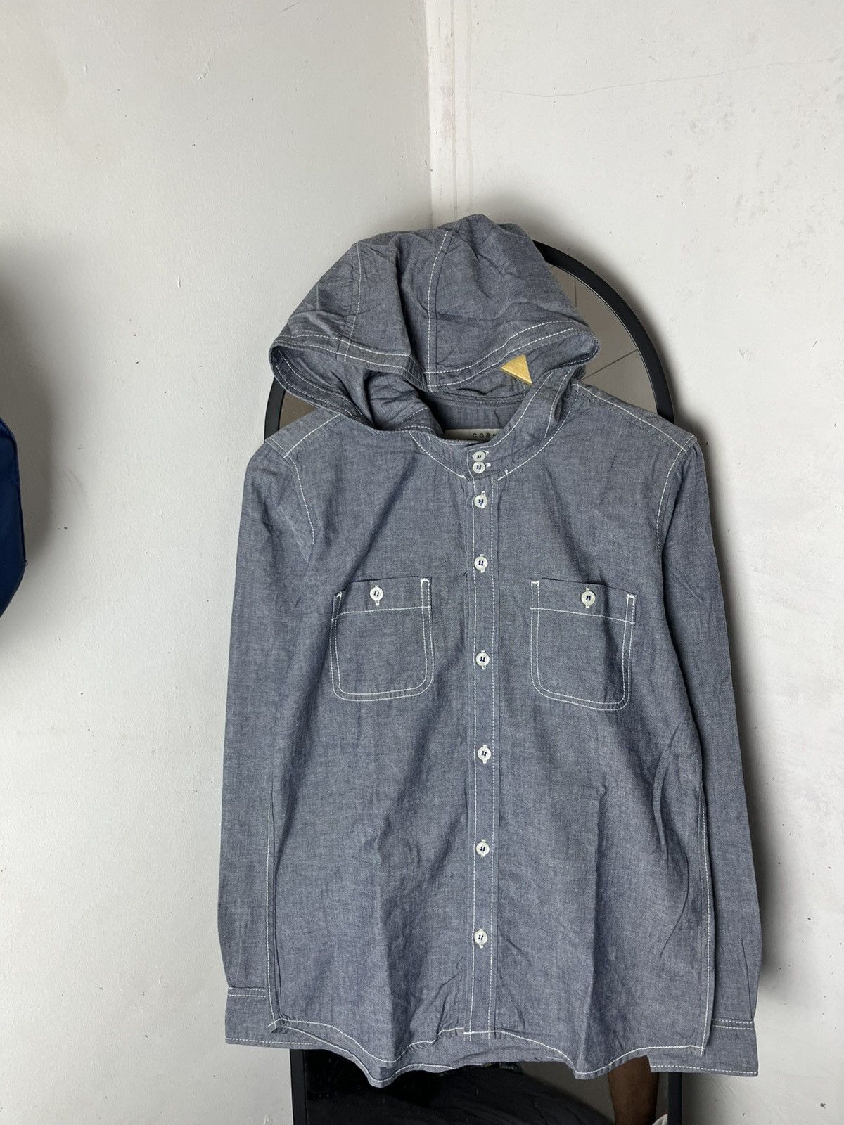 Japanese Brand Delete today🔥coen double pocket button shirt hooded /cdg/ Size US M / EU 48-50 / 2 - 2 Thumbnail