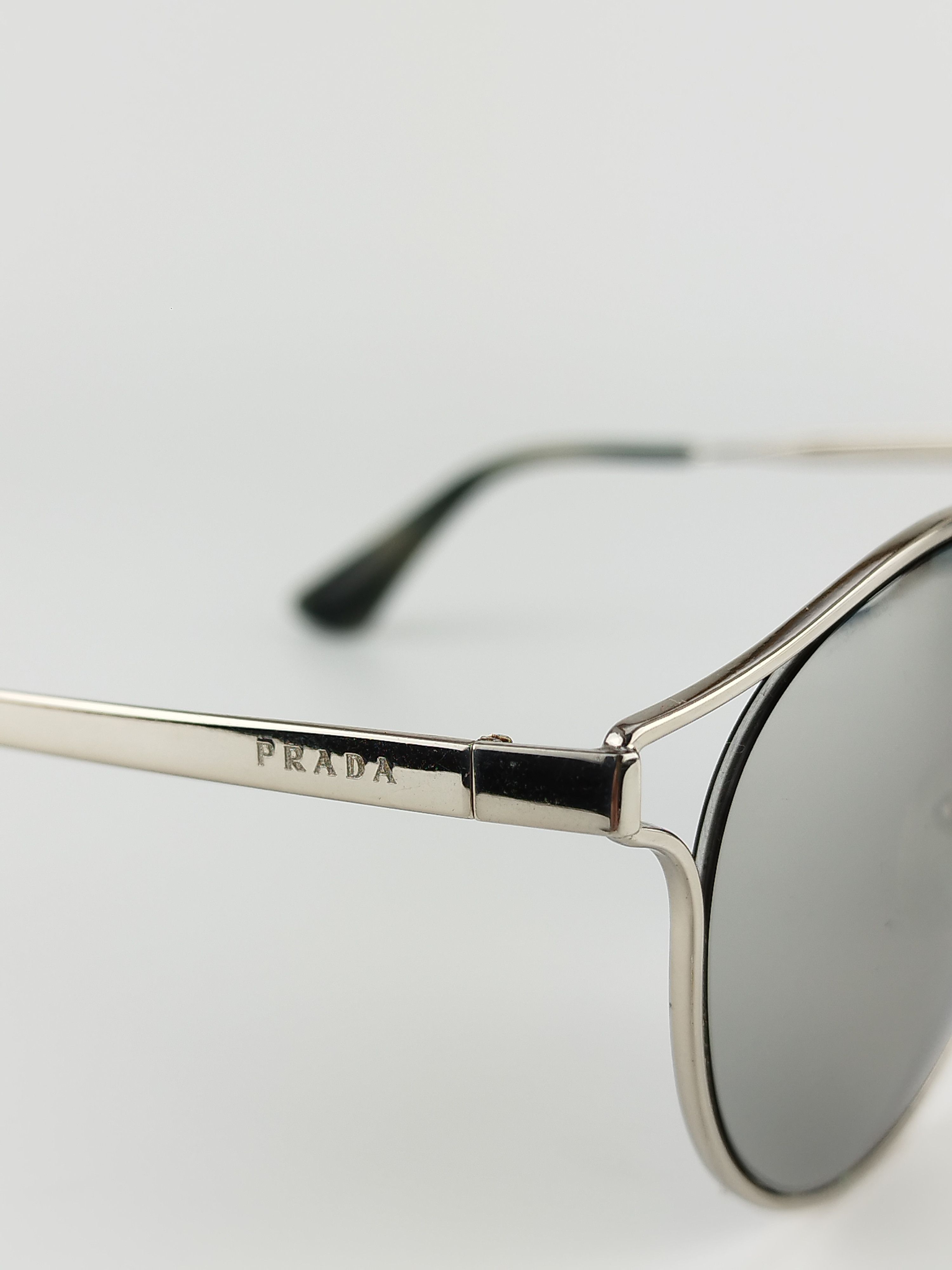 Prada Prada Metal Silver Round Sunglasses Size ONE SIZE - 7 Thumbnail
