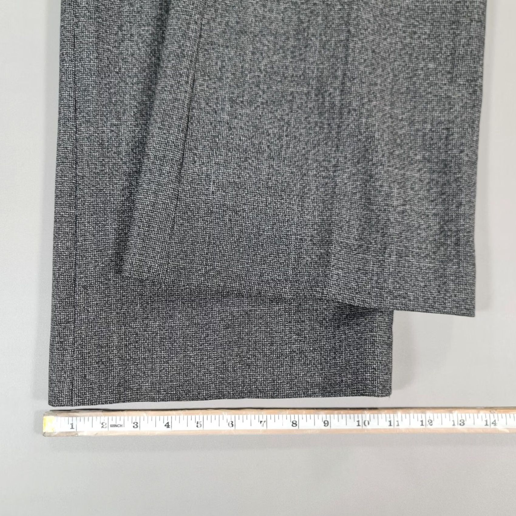Valentino Valentino Trousers Women Grey 46 Wool Flared Wide Leg Made In Italy Front Zip Hook & Eye Pockets Regular Rise Inseam 32" Casual Formal Vintage: No Size 32" / US 10 / IT 46 - 5 Thumbnail