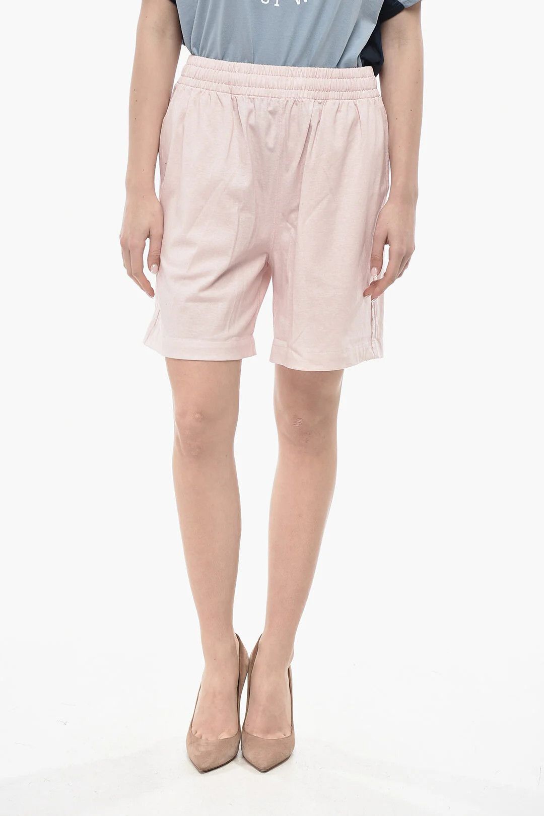 Burberry og1mm0426 Jersey Short in Pink Size 26" / US 2 / IT 38 - 1 Thumbnail