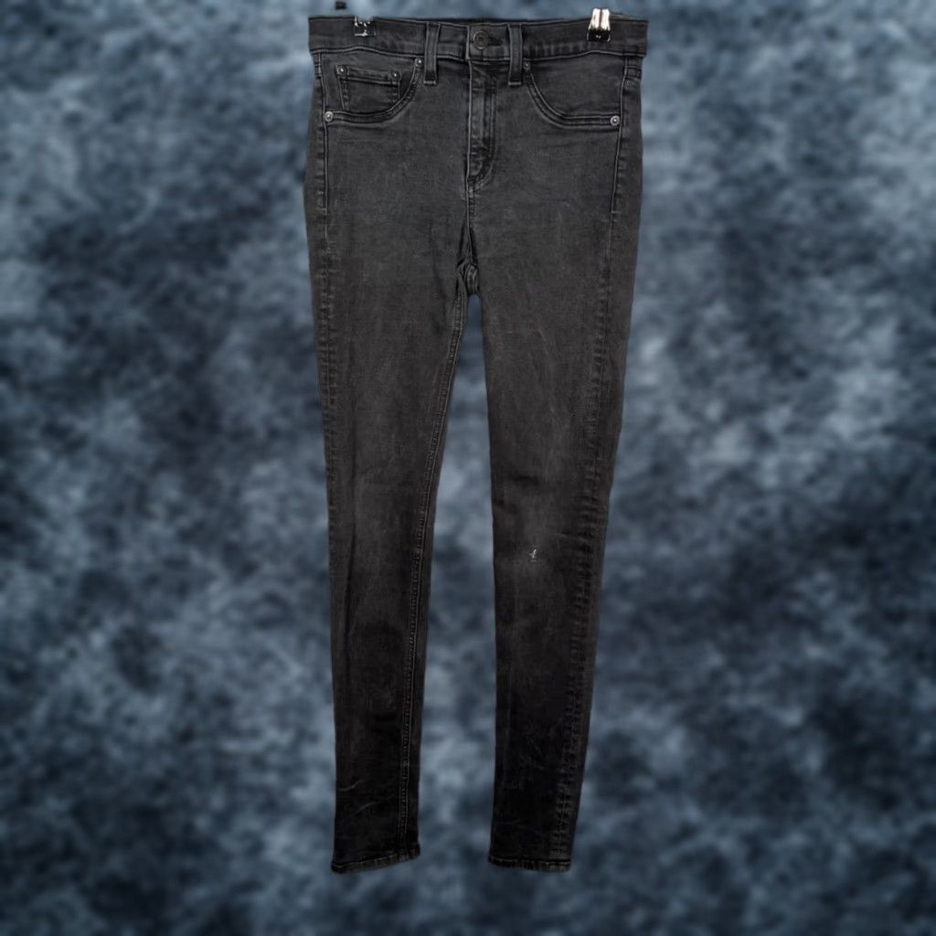 Rag & Bone rag & bone Jeans Womens Size 27 Black Denim Mid-Rise Stretch Slim 10-Inch Skinny Shirt? Size 27" / US 4 / IT 40 - 1 Thumbnail