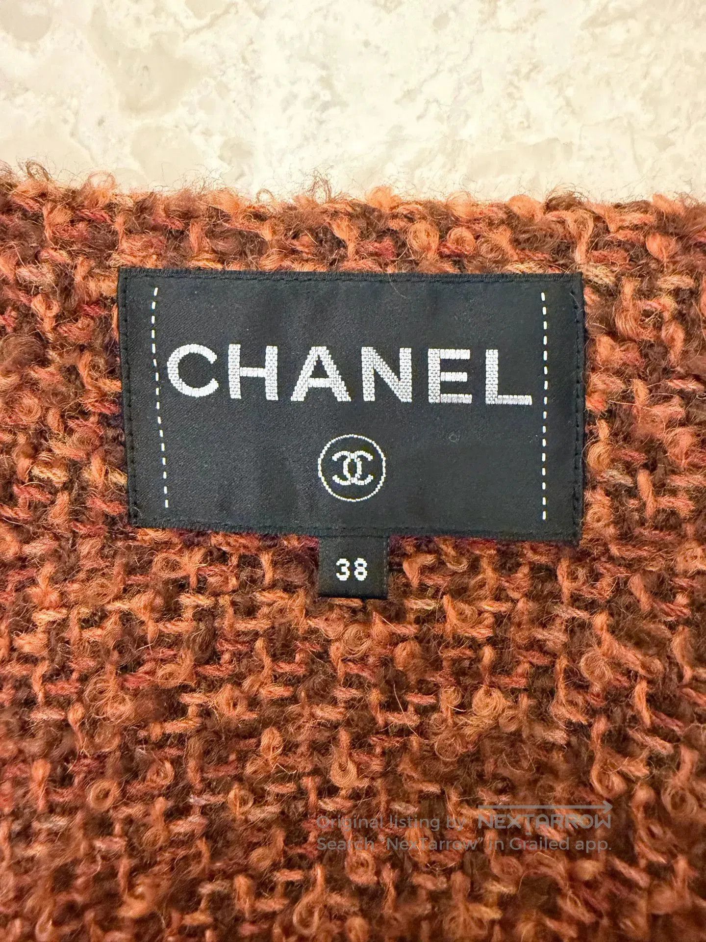 Chanel Chanel Rust Red Wool Knit Jacket. Size US S / EU 44-46 / 1 - 3 Thumbnail