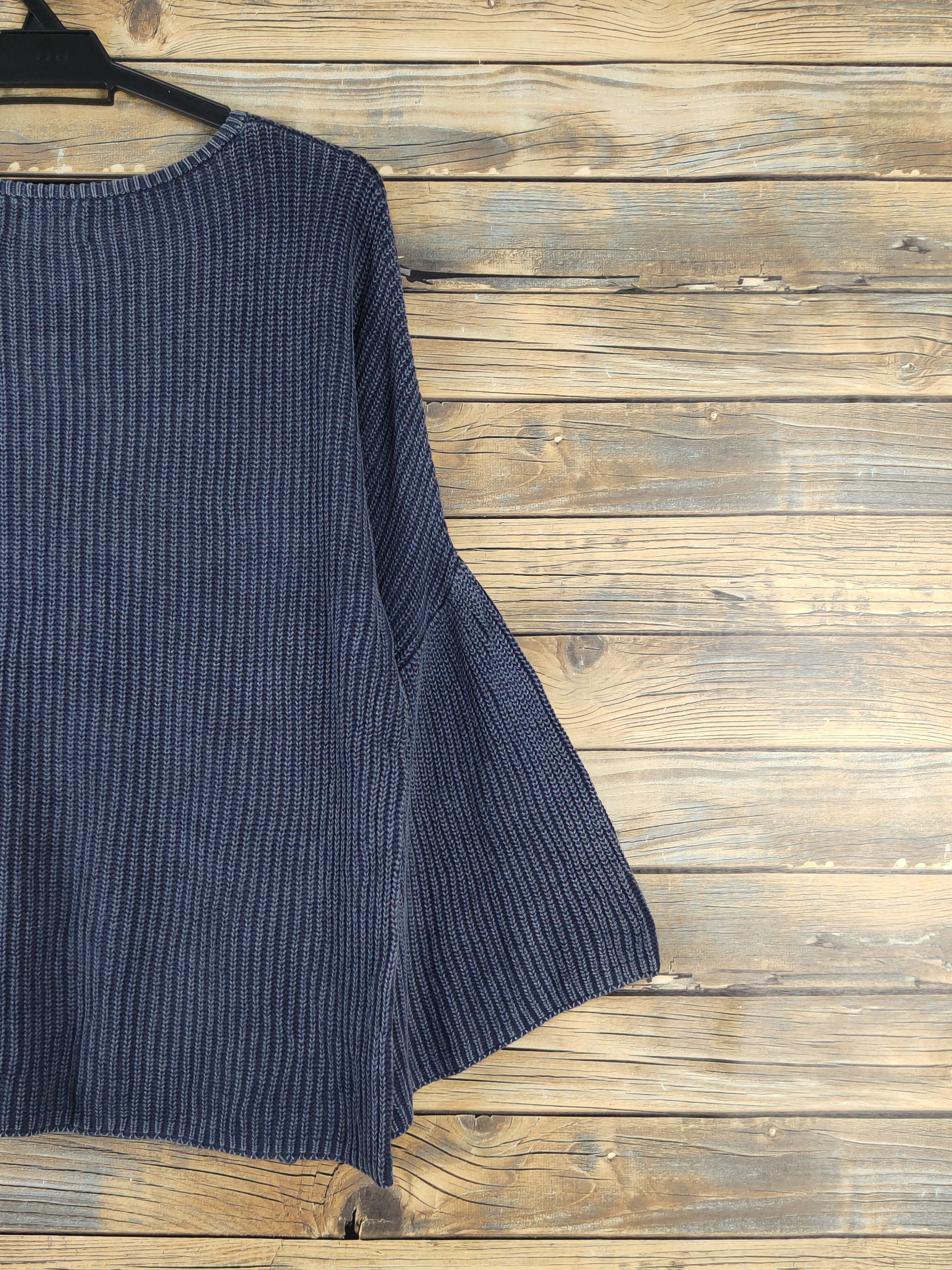 Homespun Knitwear × Japanese Brand × Vintage Outfit and Ideas Navy Faded Knitwear Blouses #W1559 Size M / US 6-8 / IT 42-44 - 9 Thumbnail