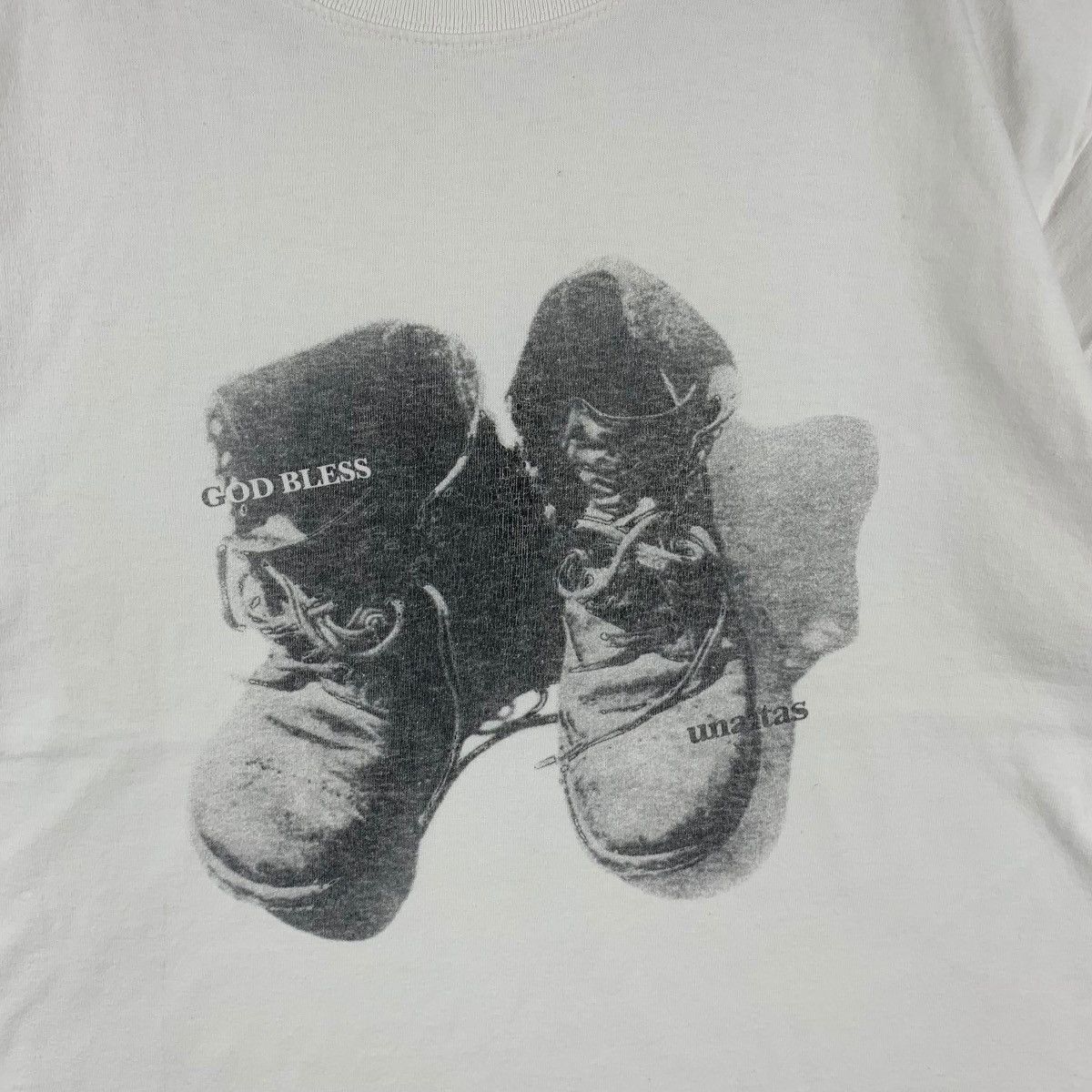 Vintage Vintage UNAITAS JAPAN DESIGNER God Bless Tee Shirt Top Size US M / EU 48-50 / 2 - 4 Thumbnail
