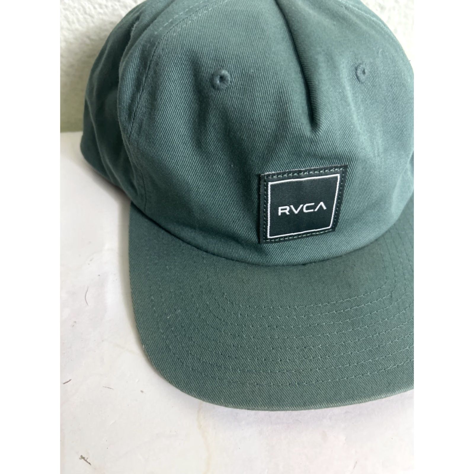 RVCA RVCA Green Cotton SnapBack Hat Adjustable Men One Size Green Snapback Hat Size ONE SIZE - 2 Thumbnail