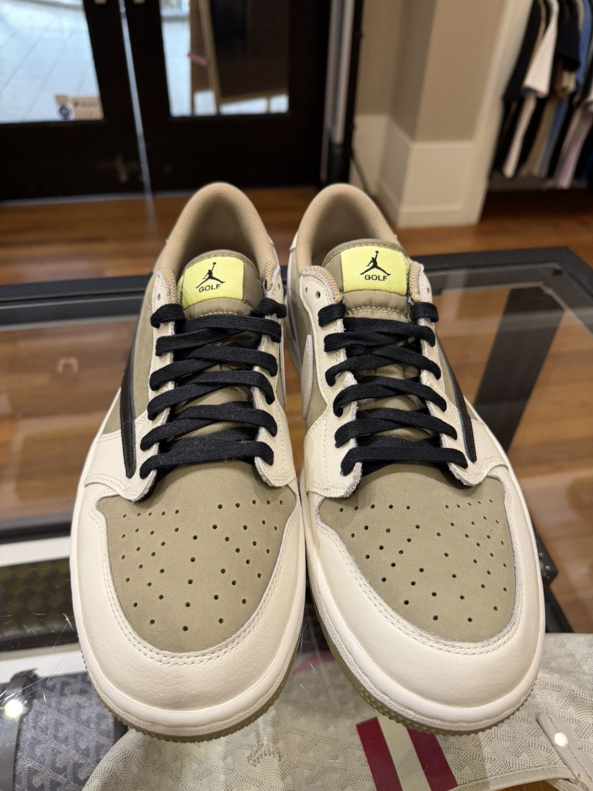 Jordan Brand × Travis Scott Travis Scott x Jordan 1 Retro Low Golf ‘Neutral Olive’ Size US 12.5 / EU 45-46 - 5 Thumbnail
