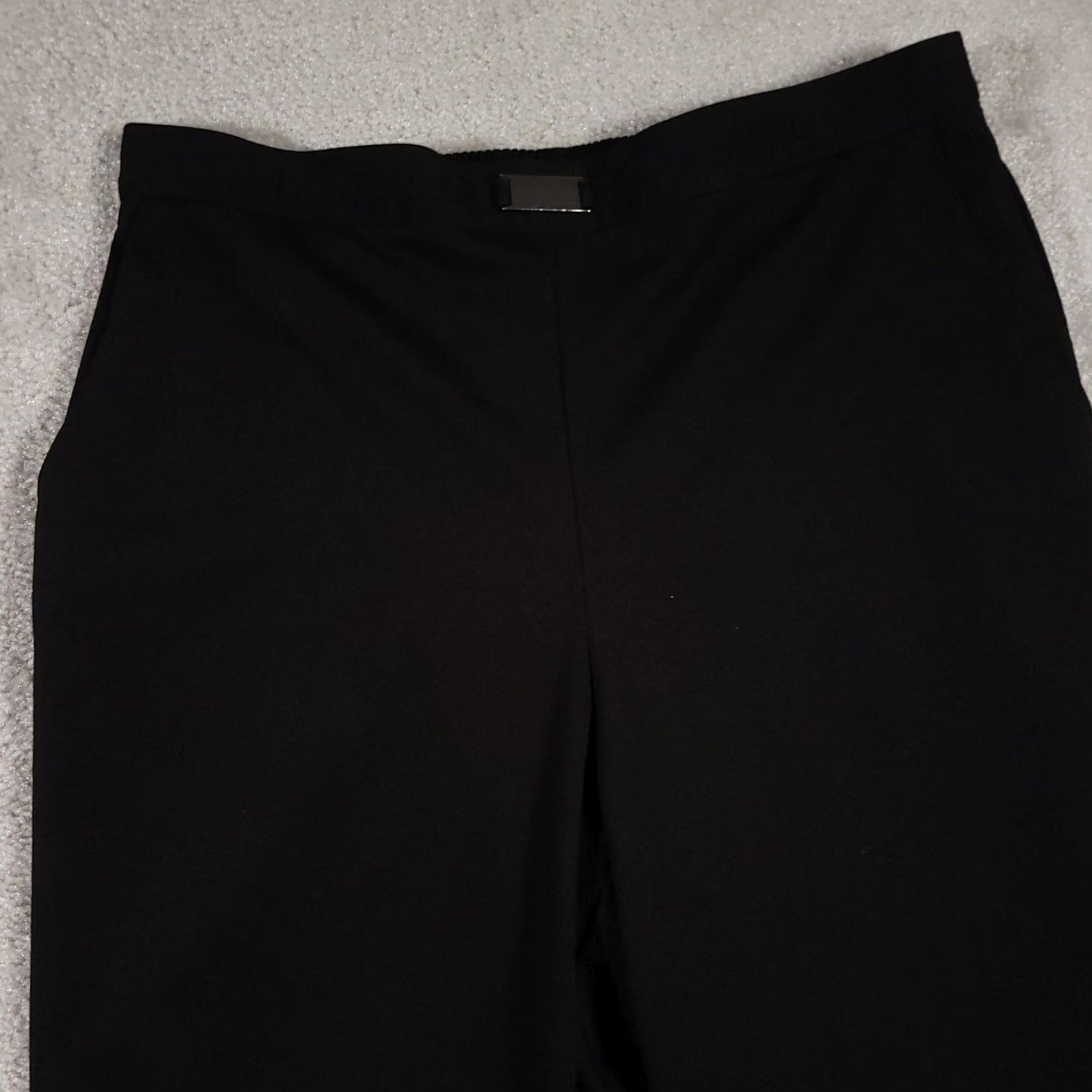 Vintage Alfred Dunner Pants Womens 12 Black Straight Leg Pull On Stretch Career Workwear Dress Pants Ladies Workwear Size 34" / US 12 / IT 48 - 4 Thumbnail