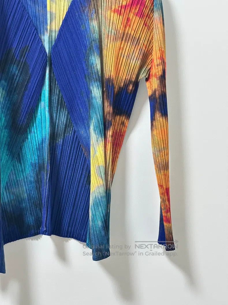 Issey Miyake Issey Miyake Blue Vintage Starry Sky Cardigan Size L / US 10 / IT 46 - 2 Thumbnail