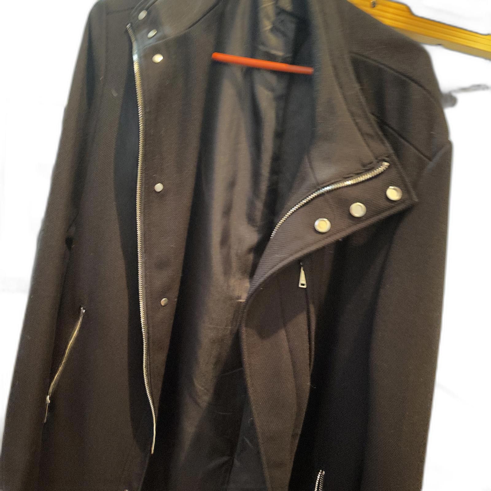 Zara Zara men’s Stylish Black Jacket with Asymmetrical Zipper Size US XL / EU 56 / 4 - 2 Thumbnail