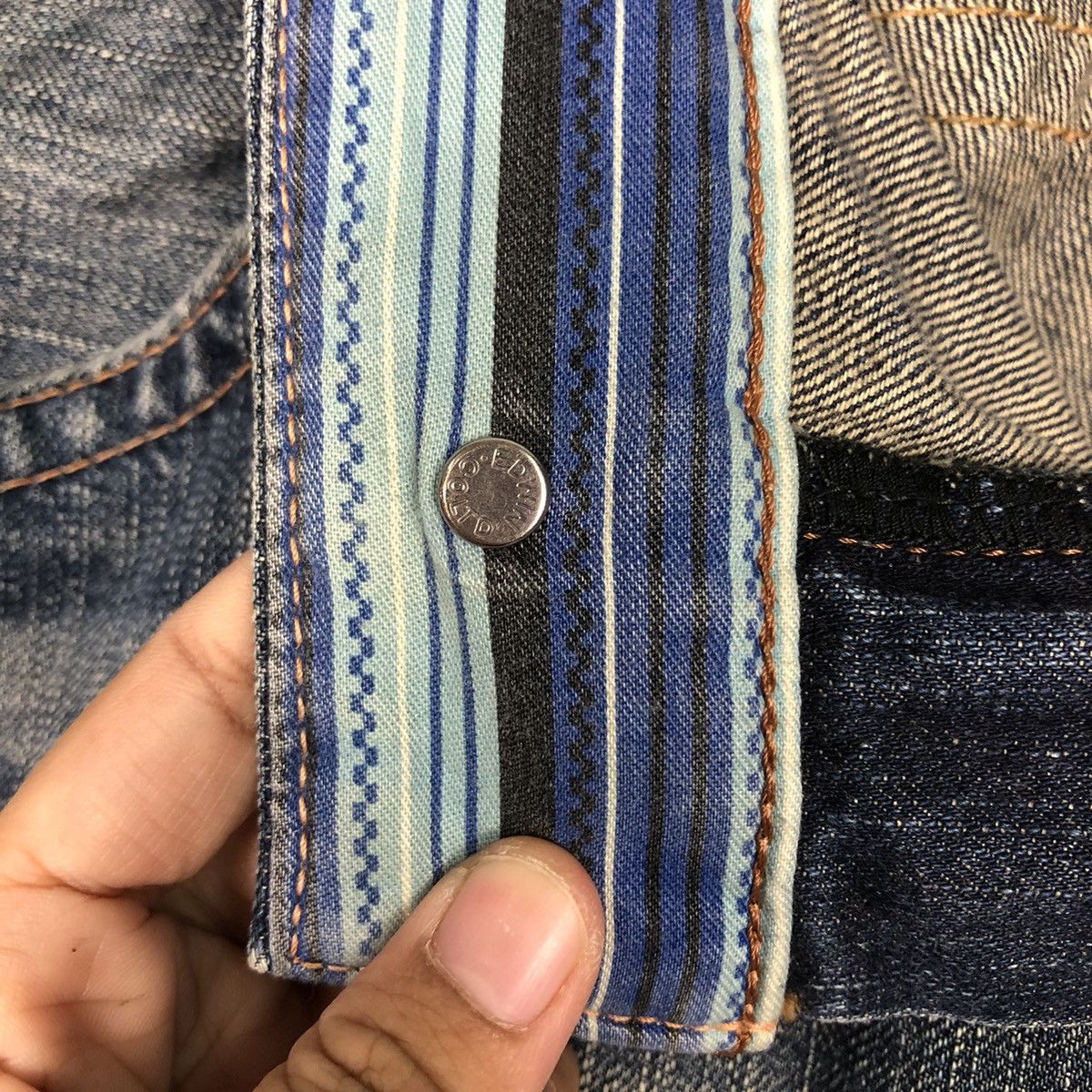 Japanese Brand 📌Exclusive Vintage Denim Jeans Edwin Punk Design IsseyMiyake Size US 32 / EU 48 - 22 Thumbnail