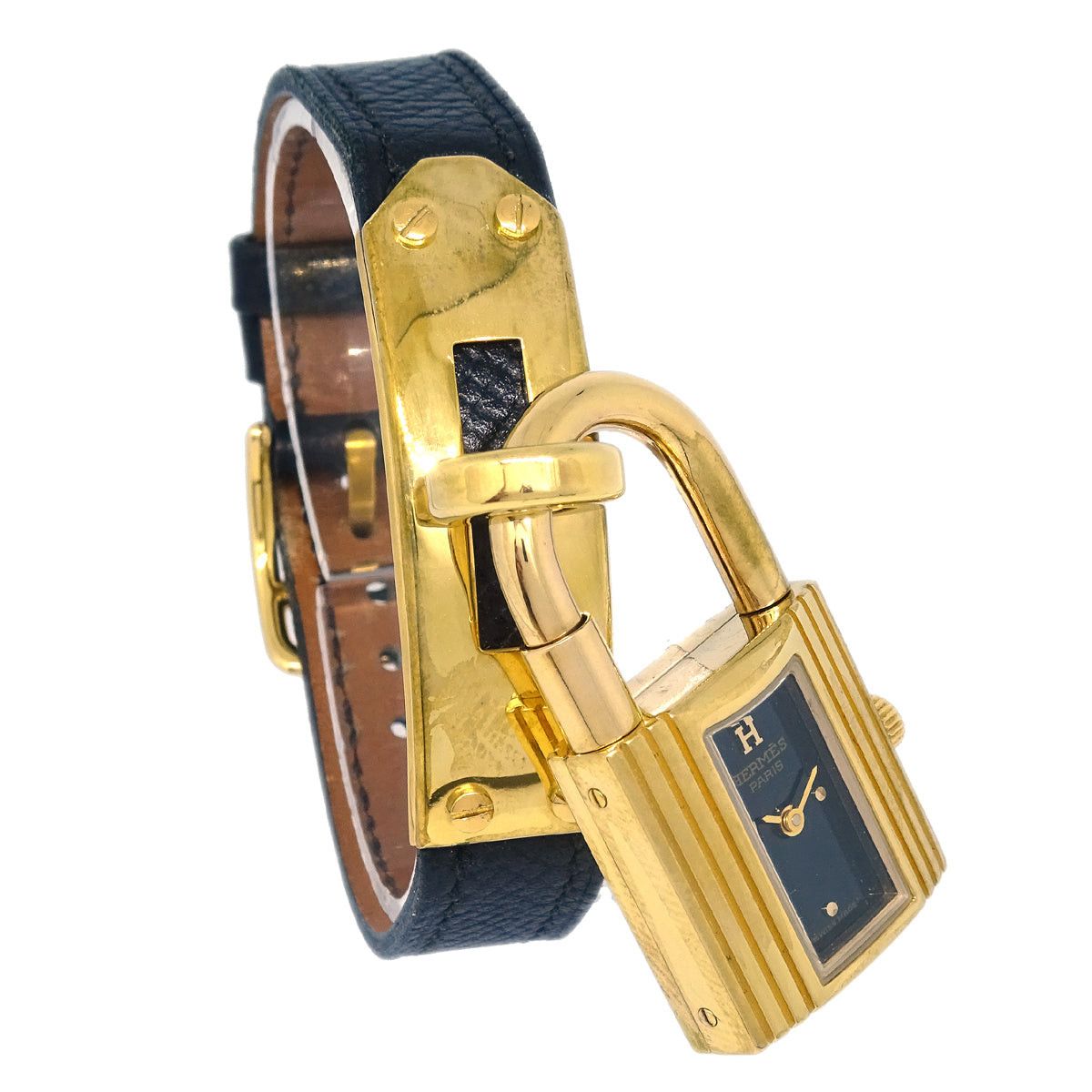 image of Hermes 1994 Kelly Watch Black Courchevel 113619, Women's