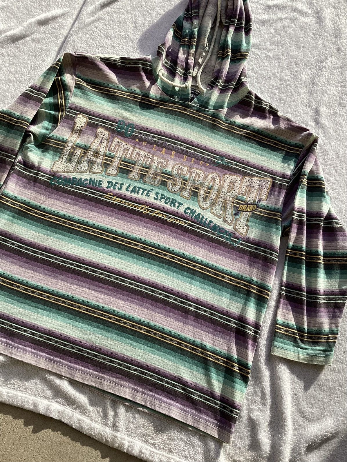 Other × Vintage Vtg 90s traditional Latte sport brand Aztec/native hoodie Size US M / EU 48-50 / 2 - 2 Thumbnail
