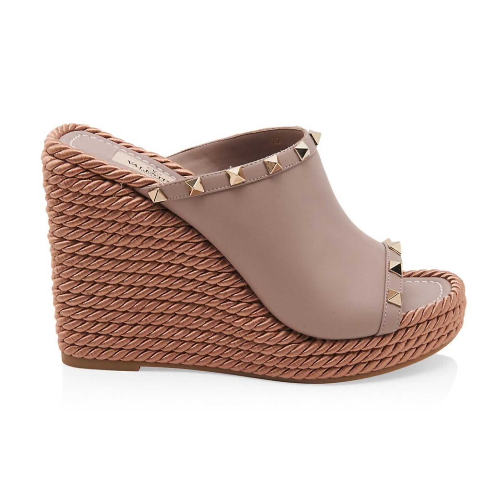 Valentino Valentino Rockstud Torchon Poudre Nude Backless Platform Size US 11 / IT 41 - 3 Thumbnail
