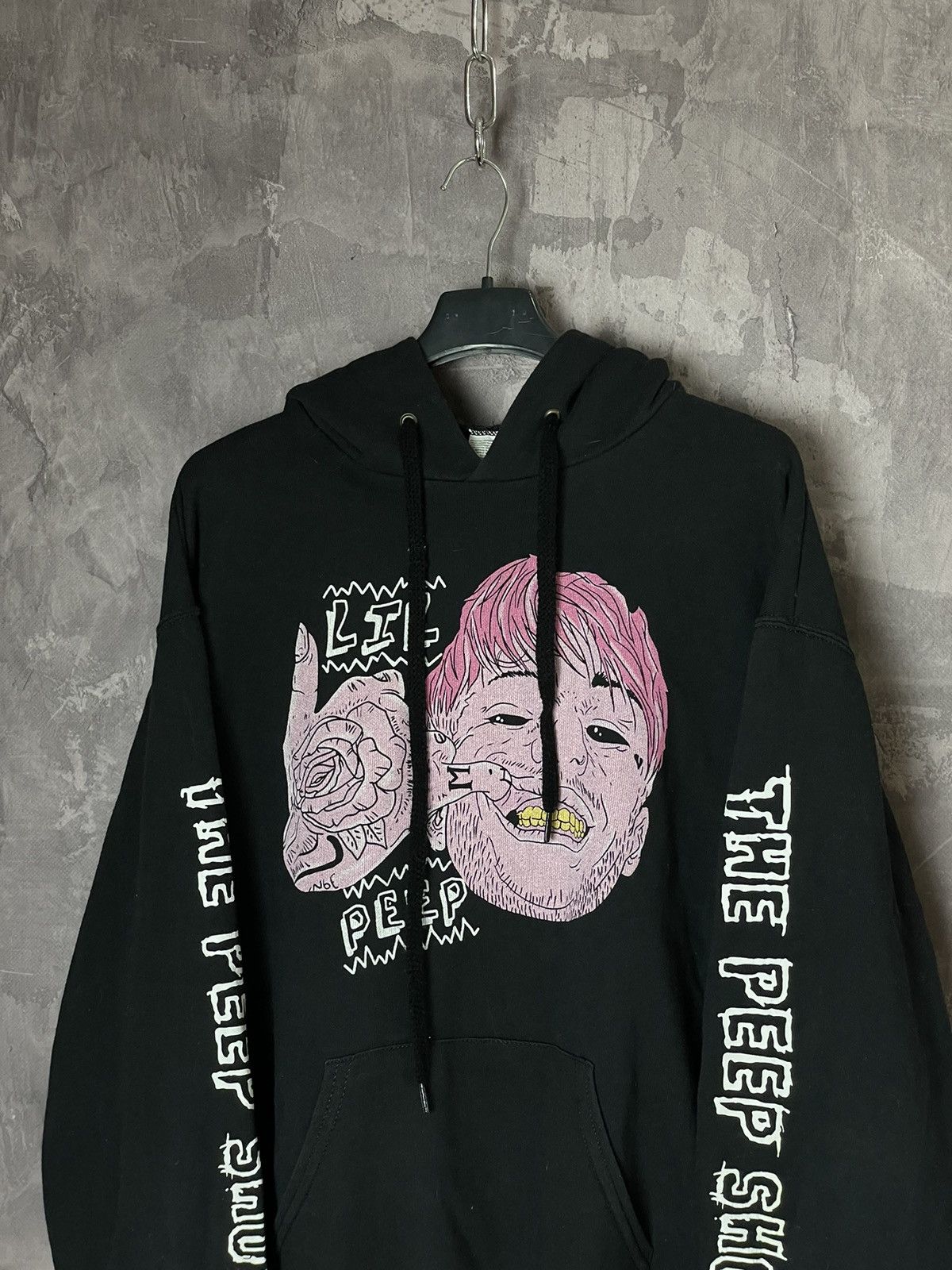 Lil Peep × Rap Tees × Vintage Lil Peep Broken Smile Hoodie Big Logo Size US M / EU 48-50 / 2 - 2 Thumbnail