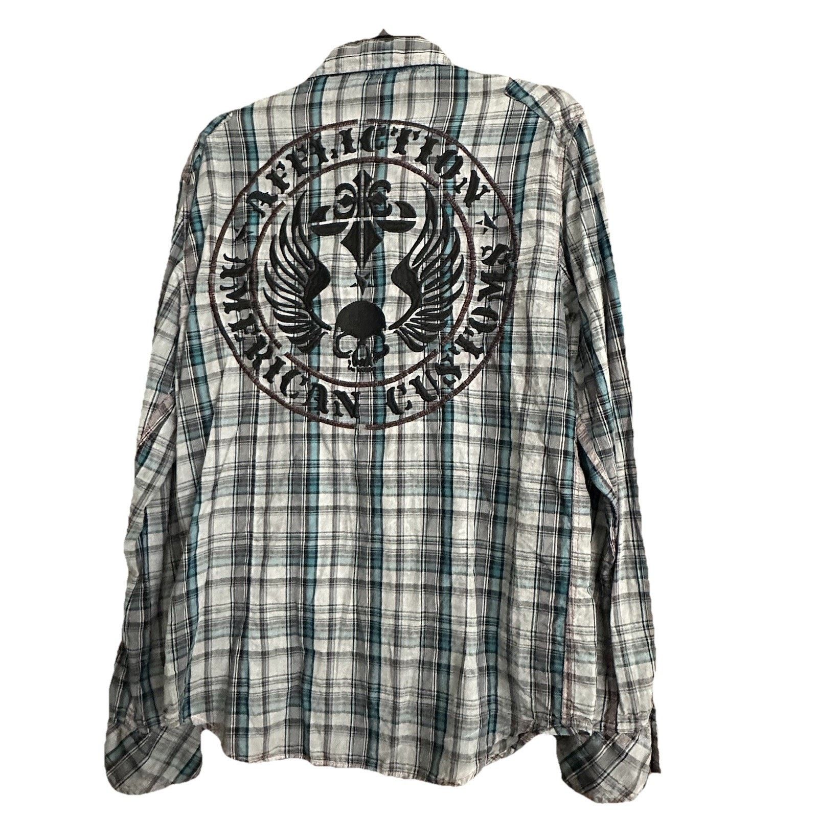 Affliction Affliction Black Premium Plaid Shirt XL Slim Fit Button Size US M / EU 48-50 / 2 - 2 Thumbnail