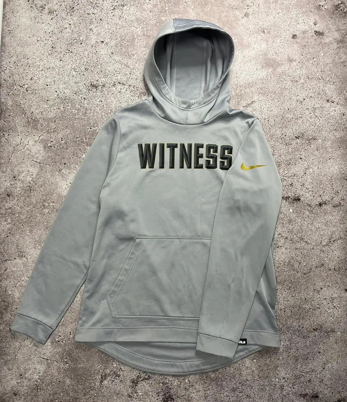 Nike Vintage Nike Basketball WITNESS Hoodie Gray Pullover Size L Size US L / EU 52-54 / 3 - 1 Thumbnail