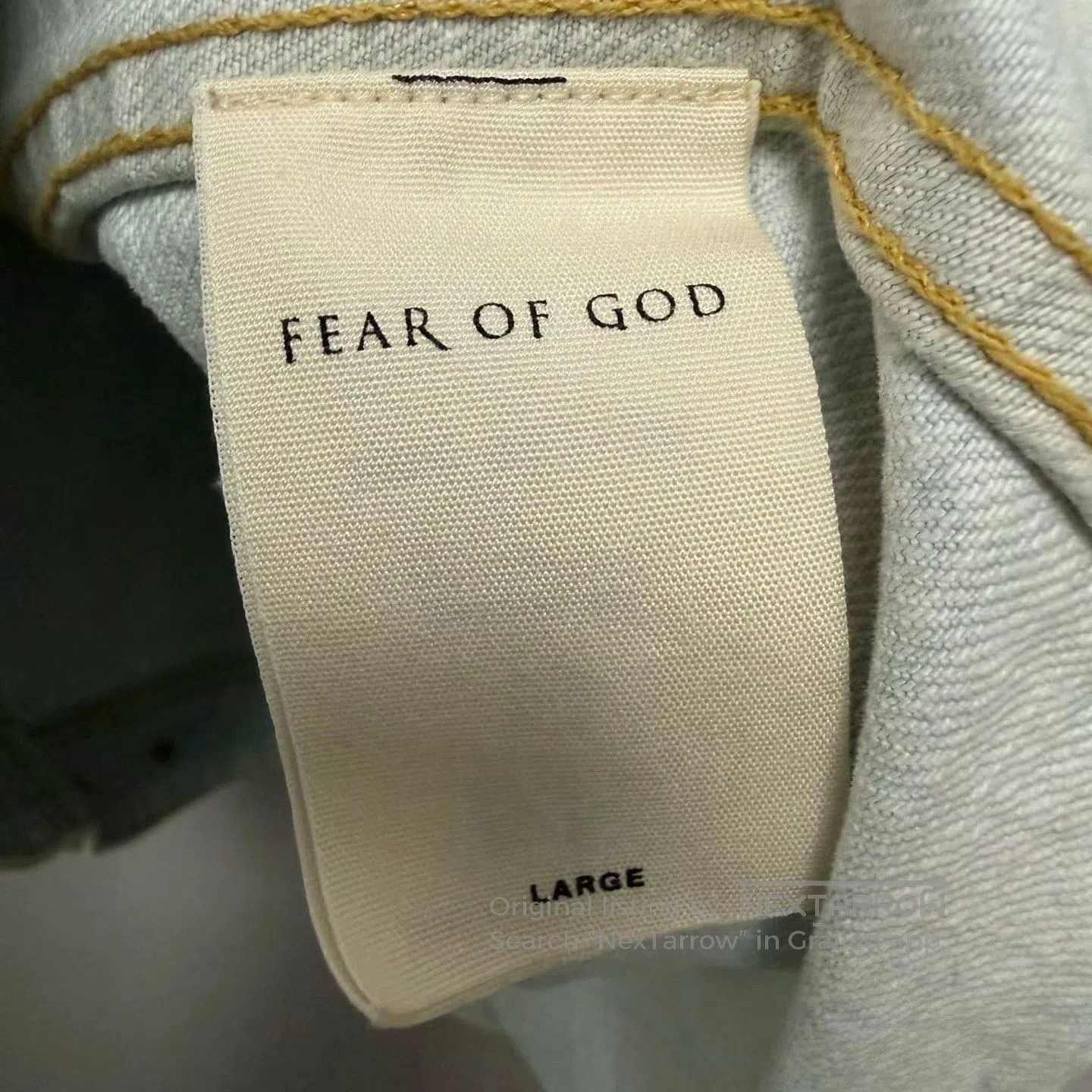 Fear of God fear of god denim jacket with gold accents. Size US L / EU 52-54 / 3 - 5 Thumbnail