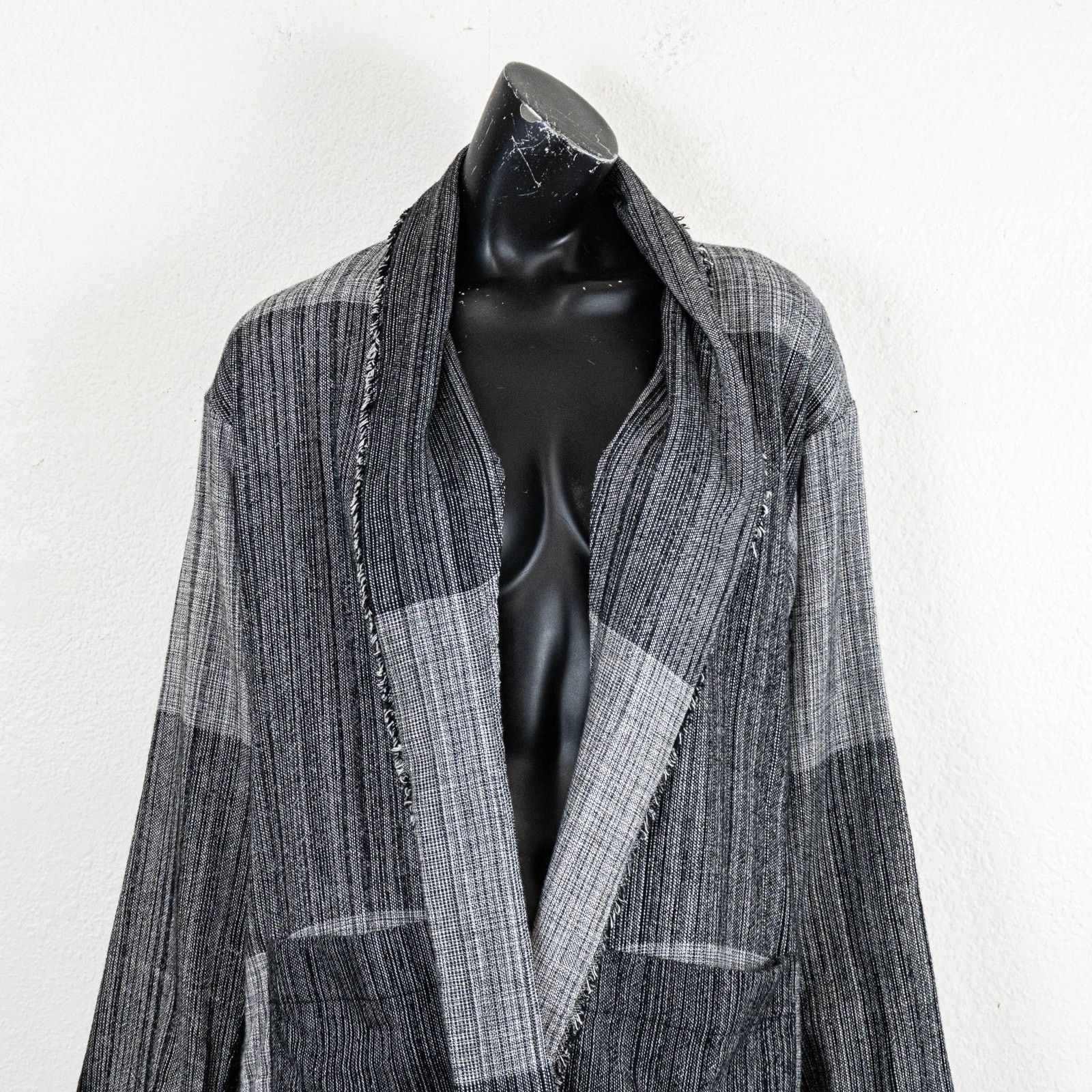 Eileen Fisher Eileen Fisher Organic Cotton Hazy Blocks Jacket Greys S/M Size M / US 6-8 / IT 42-44 - 9 Thumbnail