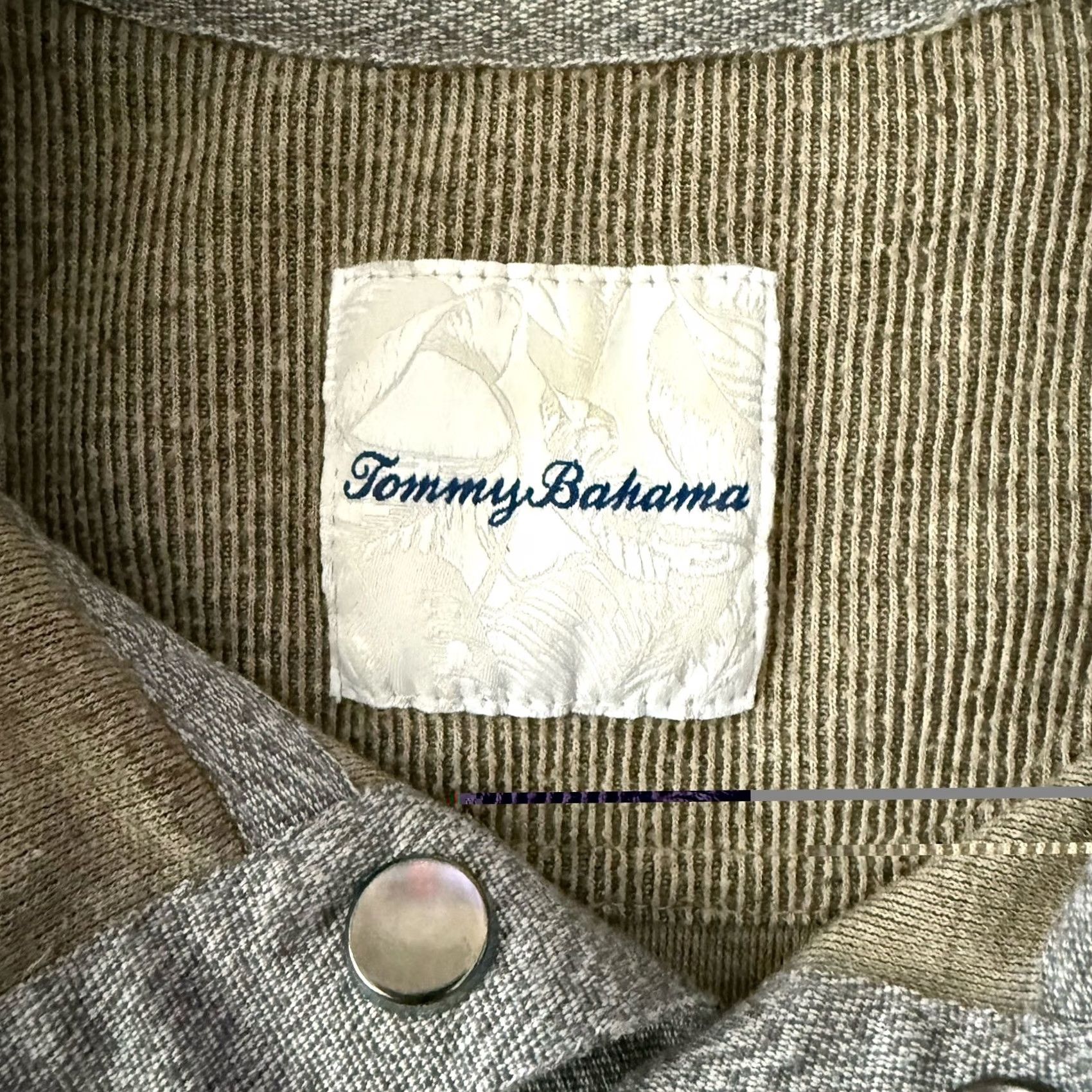 Tommy Bahama Tommy Bahama Ribbed Mock Neck Pullover Men Medium Olive Green Heather 1/4 Button Sweatshirt Size US M / EU 48-50 / 2 - 2 Thumbnail