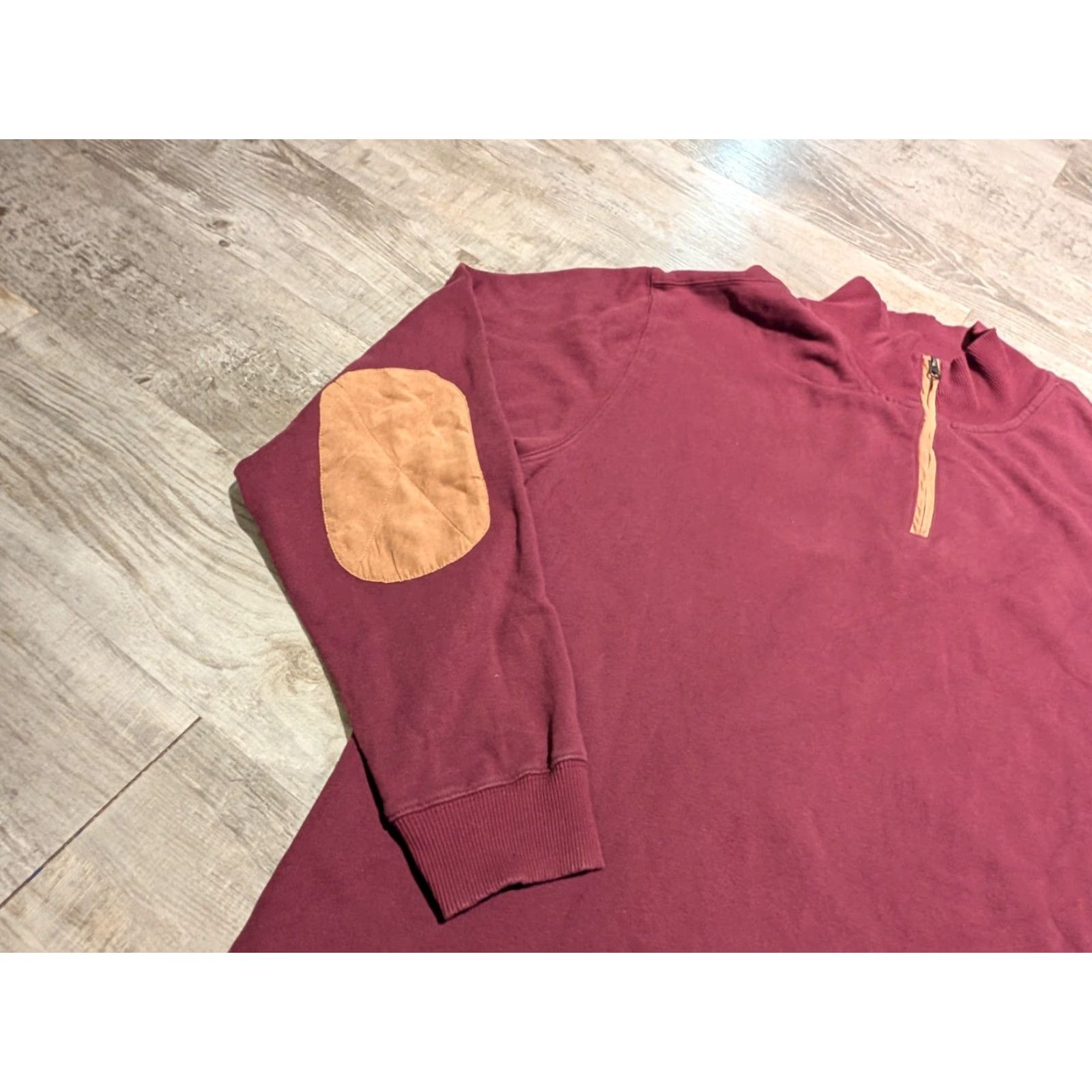 Vintage VINTAGE Woolly Dry Goods 1/4 Zip Long Sleeve Elbow Patches Sweater Sz 3XL Tall Burgundy Size US XXL / EU 58 / 5 - 3 Thumbnail