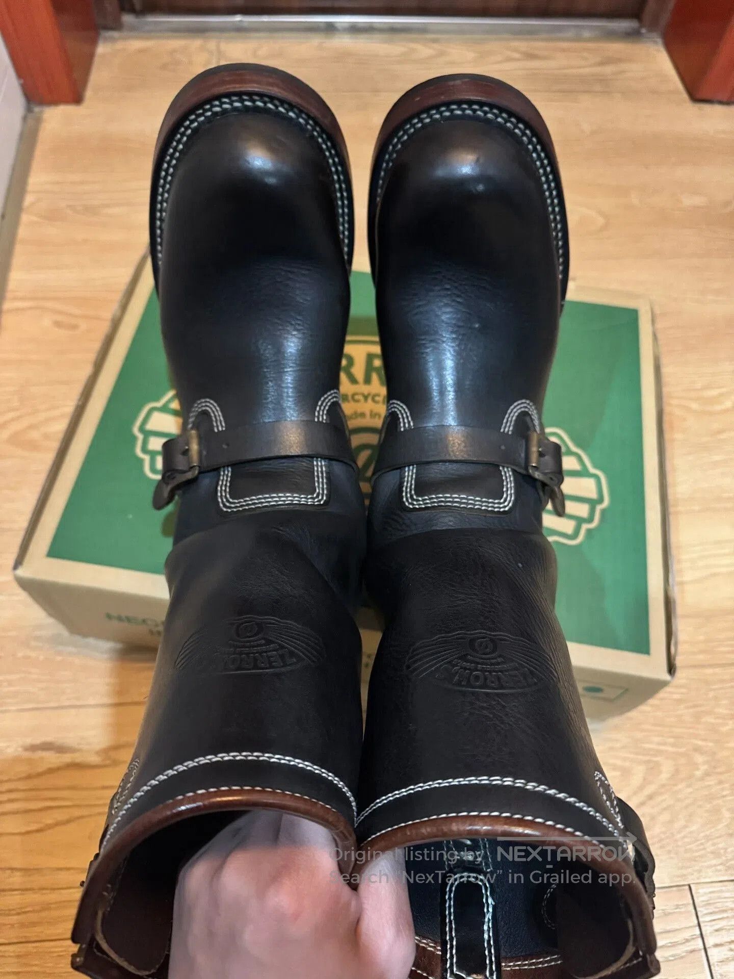 zerrows Japanese Engineer Boots with Steel Toe. Size US 8.5 / EU 41-42 - 3 Thumbnail