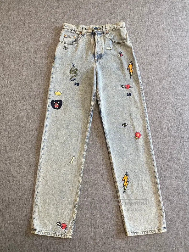 Gucci Gucci Embroidered jeans Size 27" / US 4 / IT 40 - 1 Thumbnail
