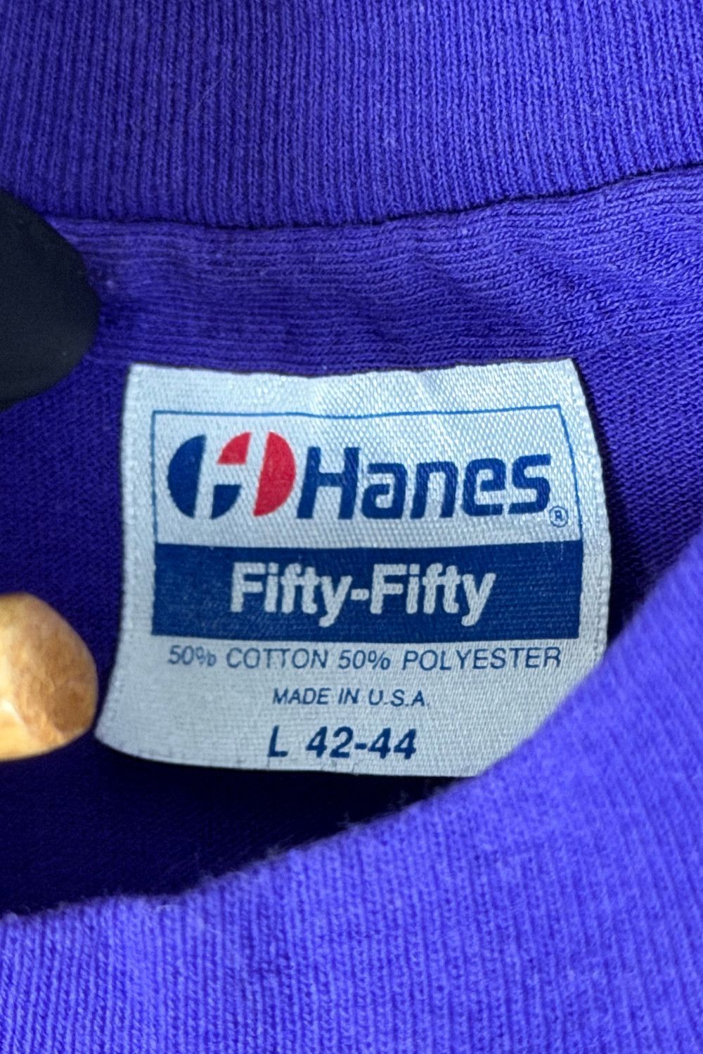 Hanes 80s Neon Sports Graphic Tee Hanes 50/50 Purple Size US L / EU 52-54 / 3 - 3 Thumbnail