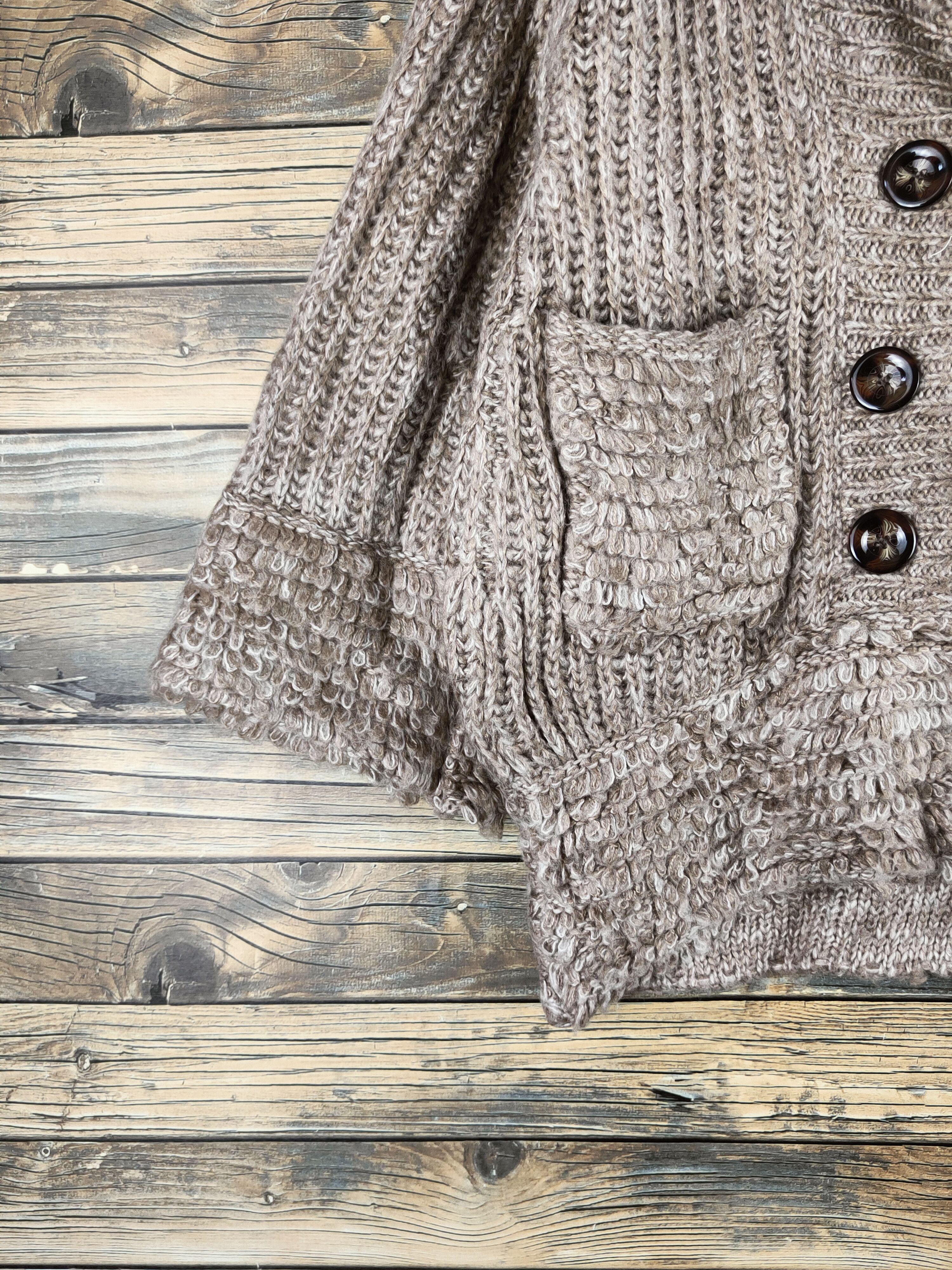 Japanese Brand DL Dazzlin Light Brown Knitwear Sweaters#46-604 Size L / US 10 / IT 46 - 4 Thumbnail