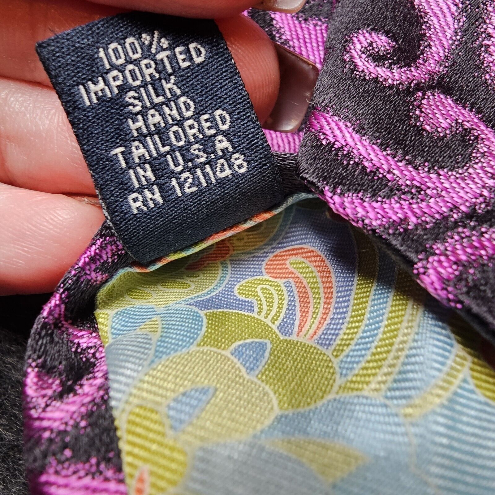 Ted Baker Ted Baker Tie Italian Silk Paisley Purple Designer London Size ONE SIZE - 9 Thumbnail