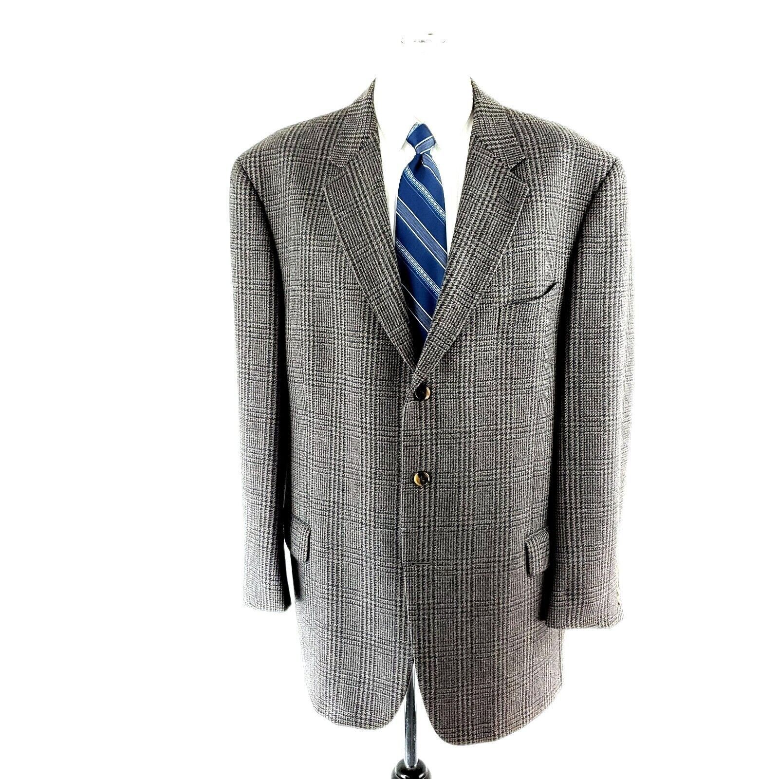 Joseph Abboud Joseph Abboud Nordstrom Tweed Wool 3 Button Sport Coat 42L B Size 42L - 3 Thumbnail