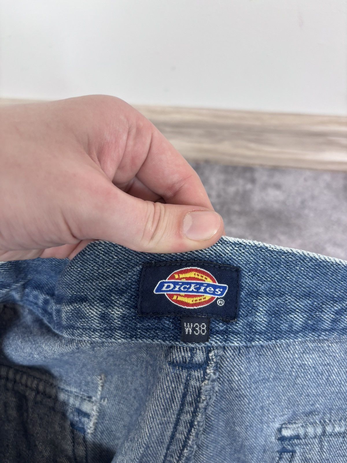 Dickies Vintage Dickies Women’s Blue Denim Cargo Shorts Jorts Size 38" / US 16 / IT 52 - 11 Thumbnail
