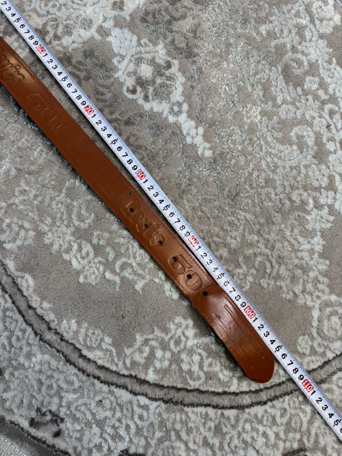 Levi's Vintage Levis 501 Belt Brown Leather Y2K Size ONE SIZE - 3 Thumbnail