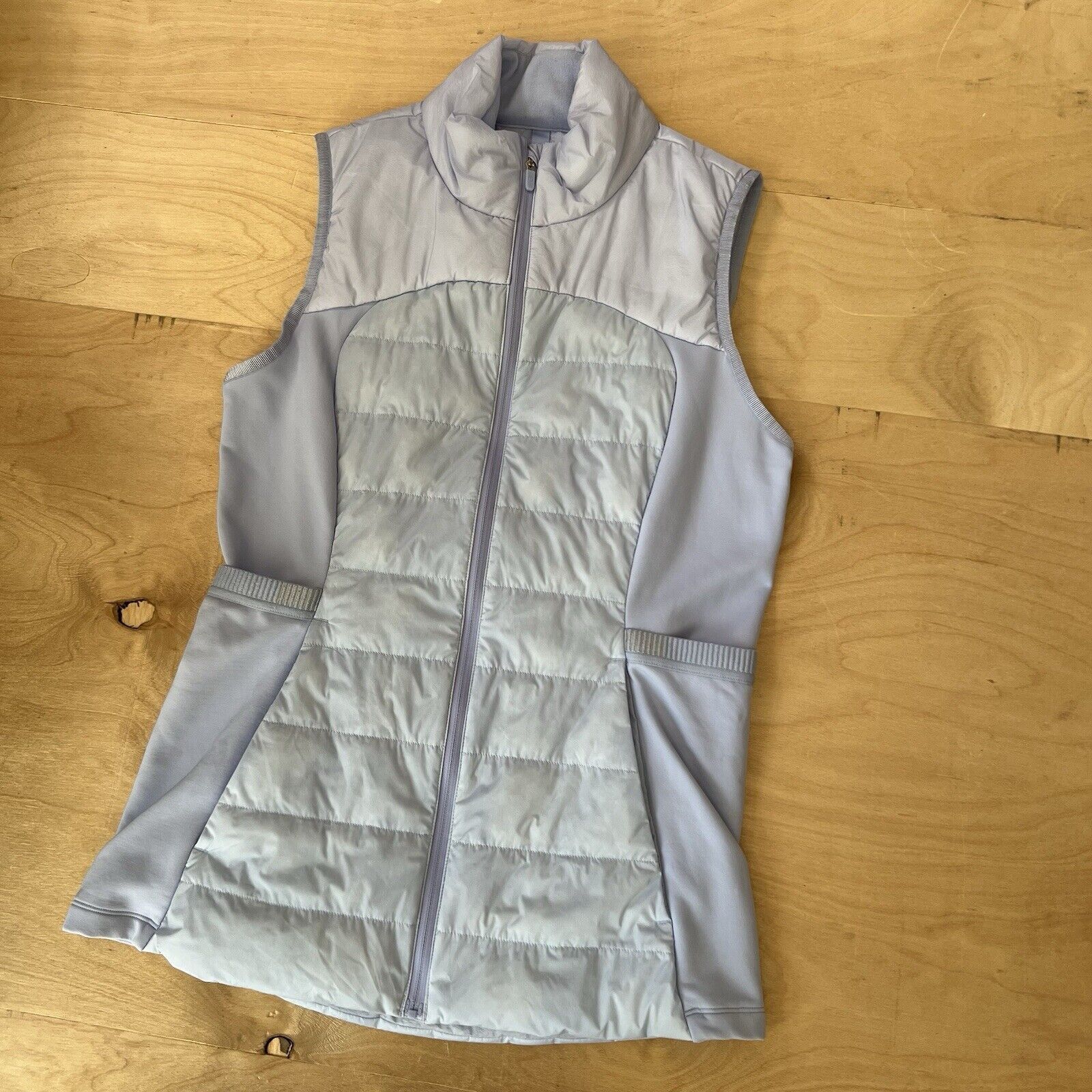 Lululemon Down For It All Vest Women's 8 Light Blue Full Zip