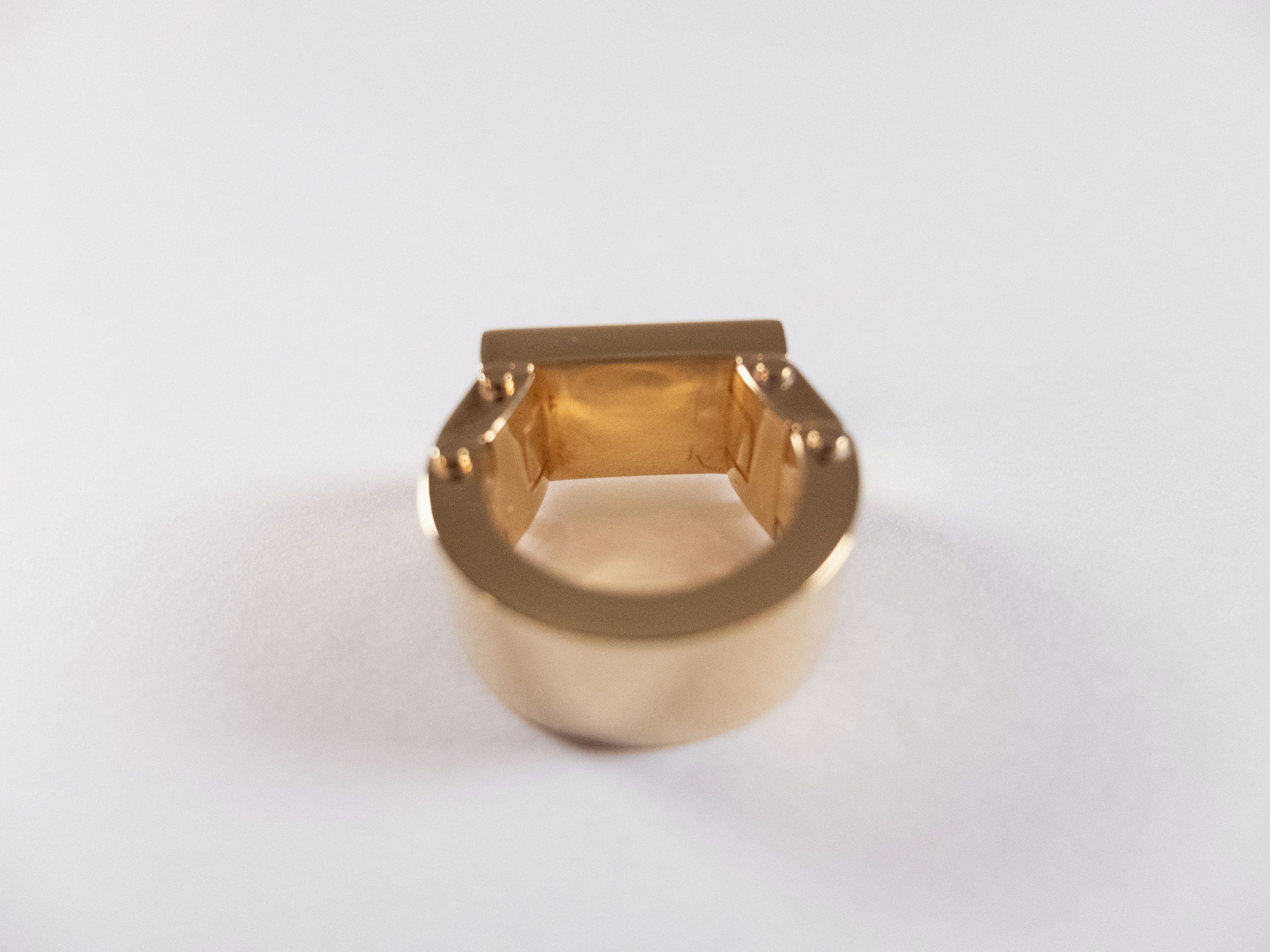 Bottega Veneta BOTTEGA VENETA Bolt green gold plated silver chunky ring 7 q Size ONE SIZE - 5 Thumbnail