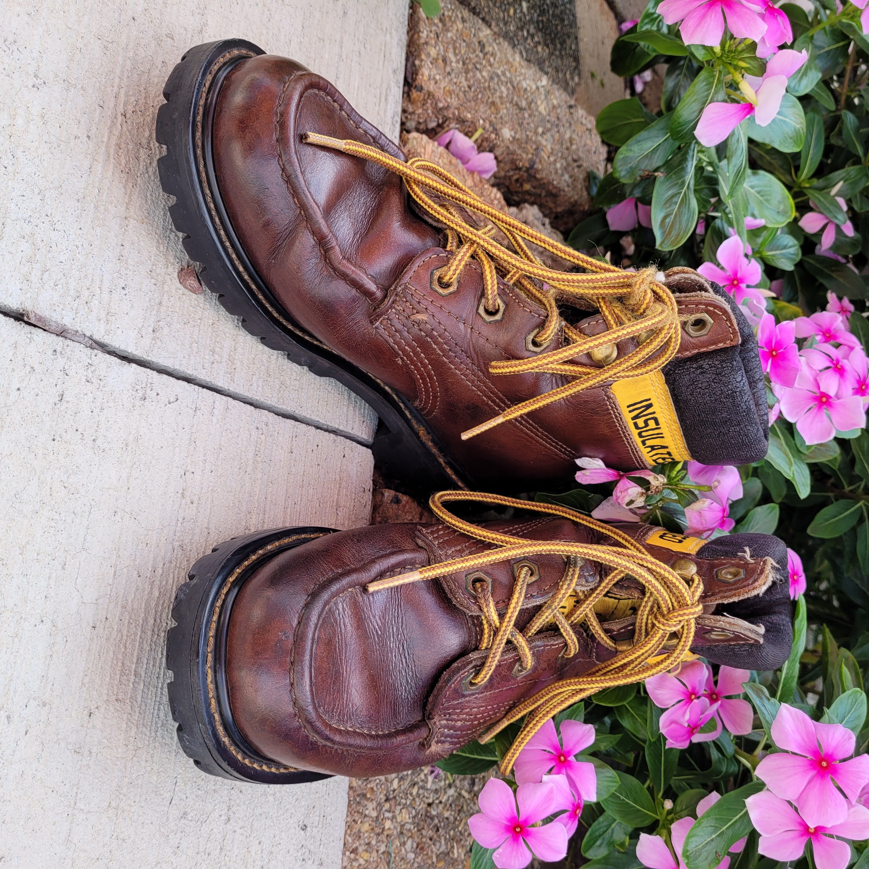 Boss Club Moc Toe Lace-up Boots. Brown