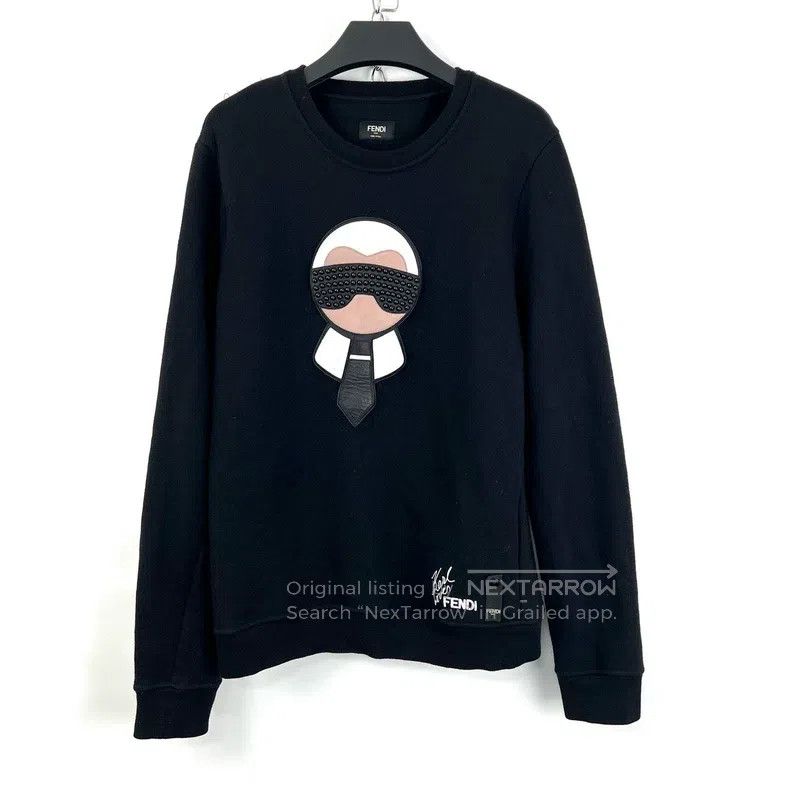 Fendi Fendi Karl Lagerfeld pattern embroidered logo sweatshirt Size US M / EU 48-50 / 2 - 2 Thumbnail