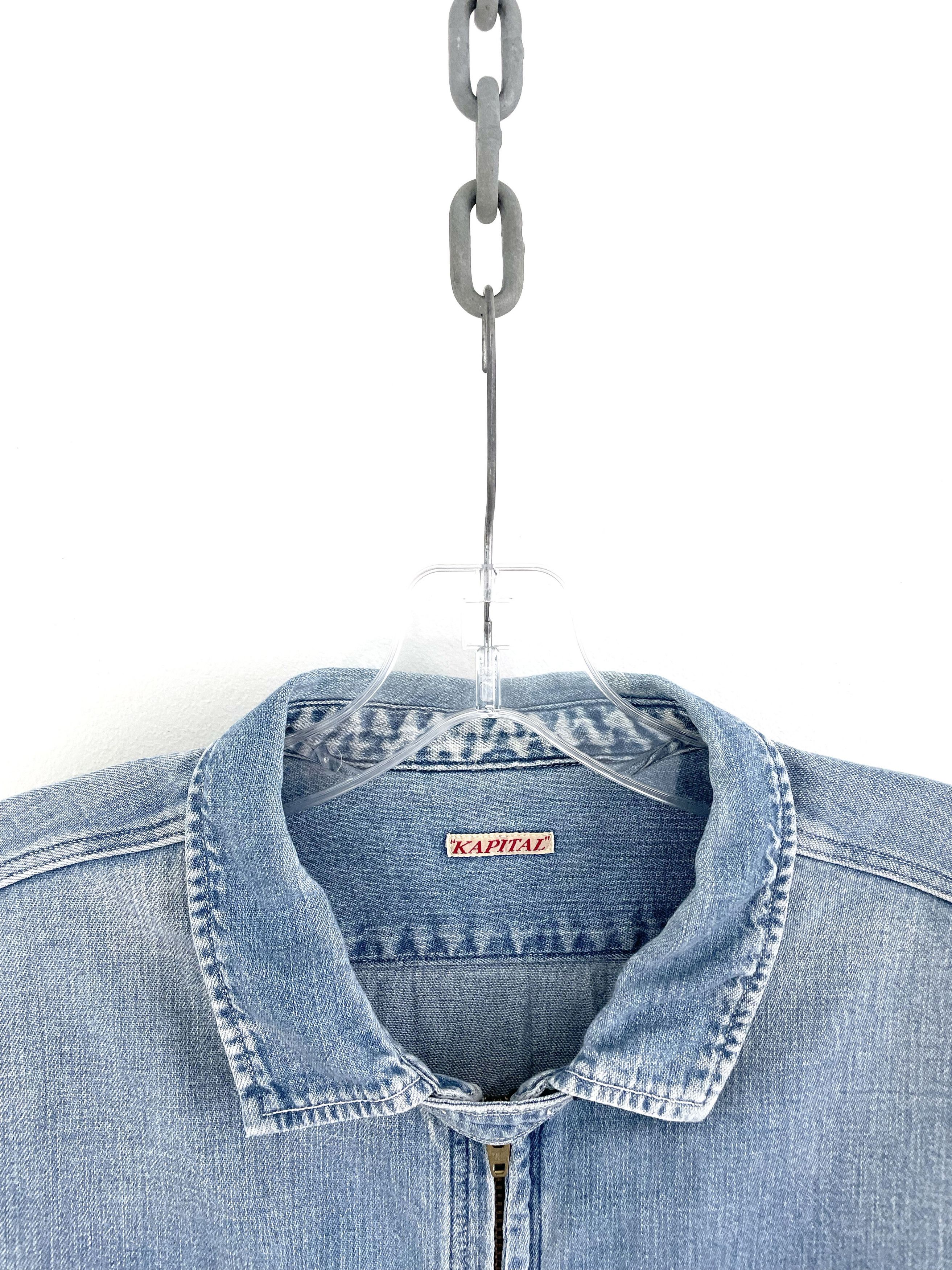 Kapital Zip Denim Shirt Size US XL / EU 56 / 4 - 3 Thumbnail