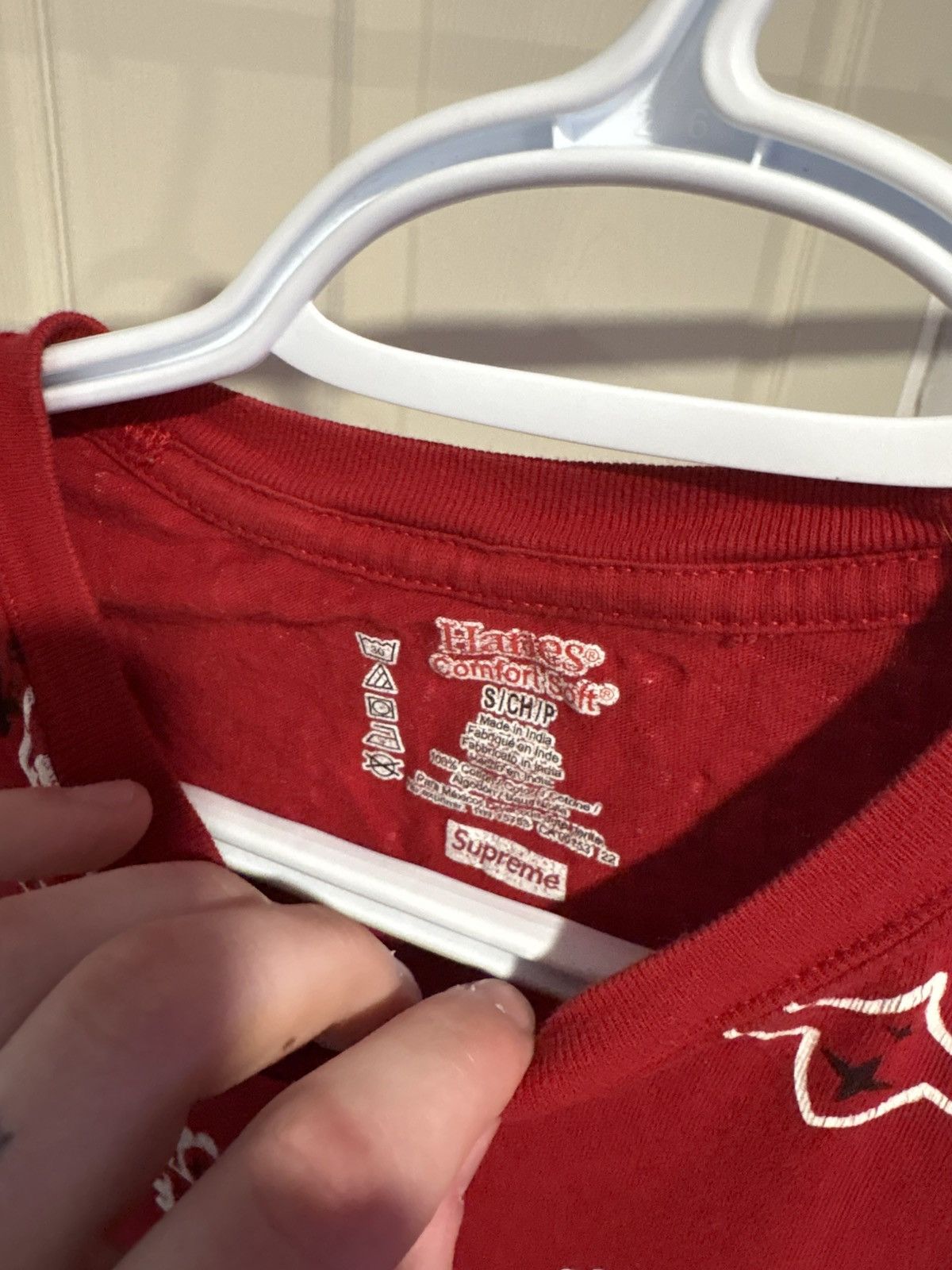 Hanes × Supreme SUPREME T SHIRT Size US S / EU 44-46 / 1 - 3 Thumbnail
