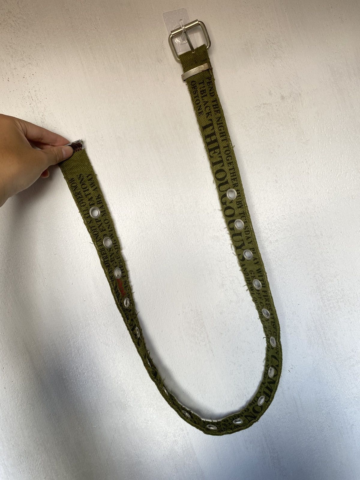 If Six Was Nine Vintage Y2K Style Poem Opium Distressed Canvas Belt Size ONE SIZE - 2 Thumbnail
