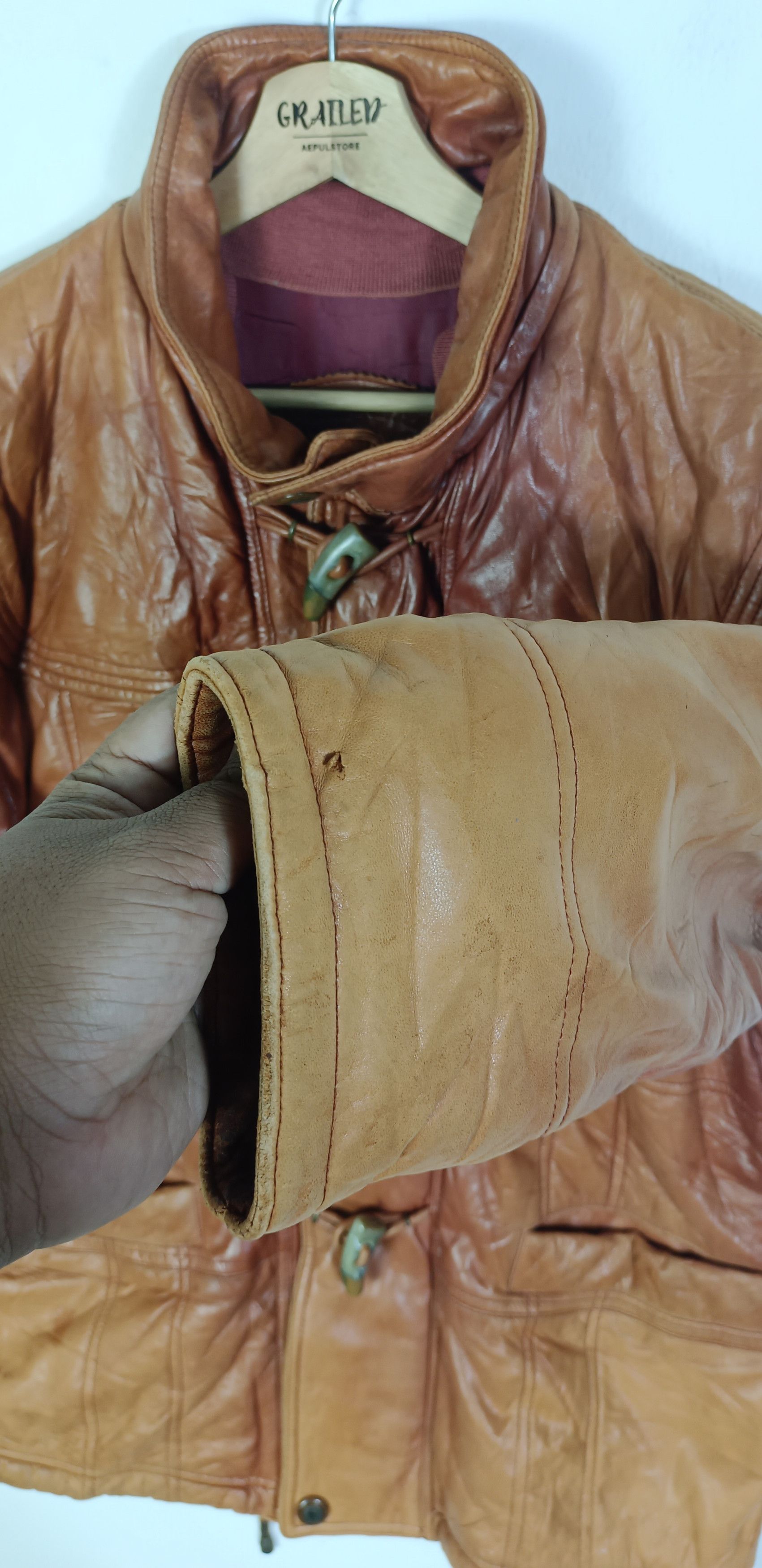 Vintage Vintage 🔥Novopel Leather Jacket Italian Designer Size US L / EU 52-54 / 3 - 9 Thumbnail