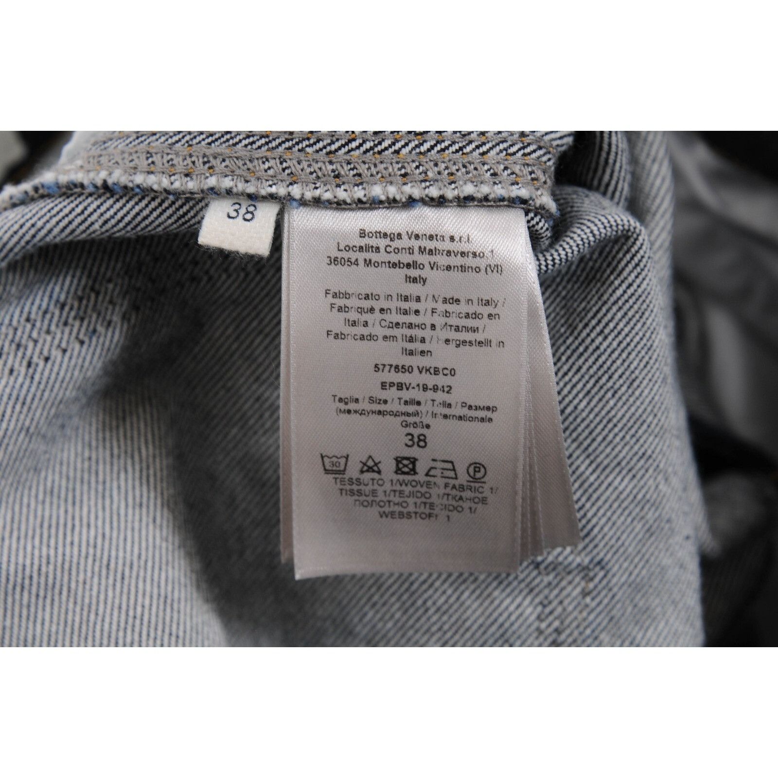 Bottega Veneta High Waist Jeans Blue Indigo Wide Leg Denim Size 26" / US 2 / IT 38 - 9 Thumbnail