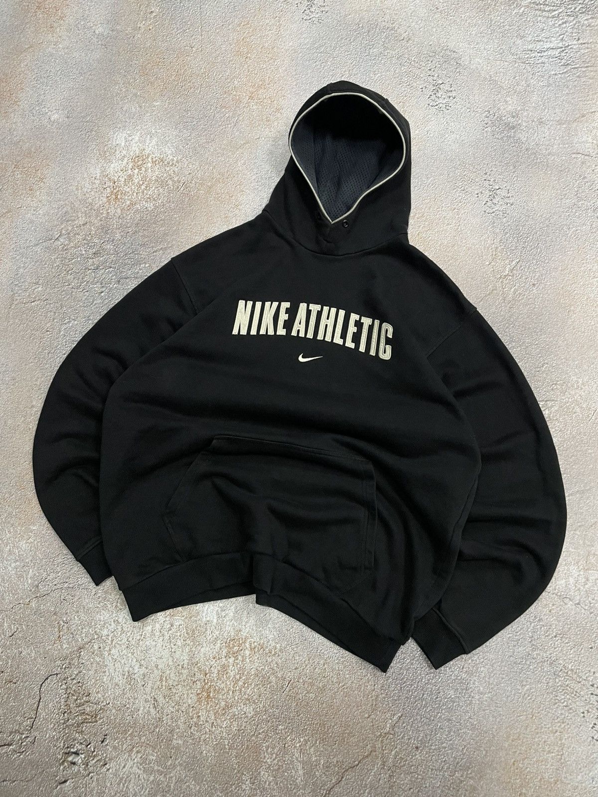 Nike Vintage Nike Athletic Spellout Black Hoodie Size US L / EU 52-54 / 3 - 2 Thumbnail