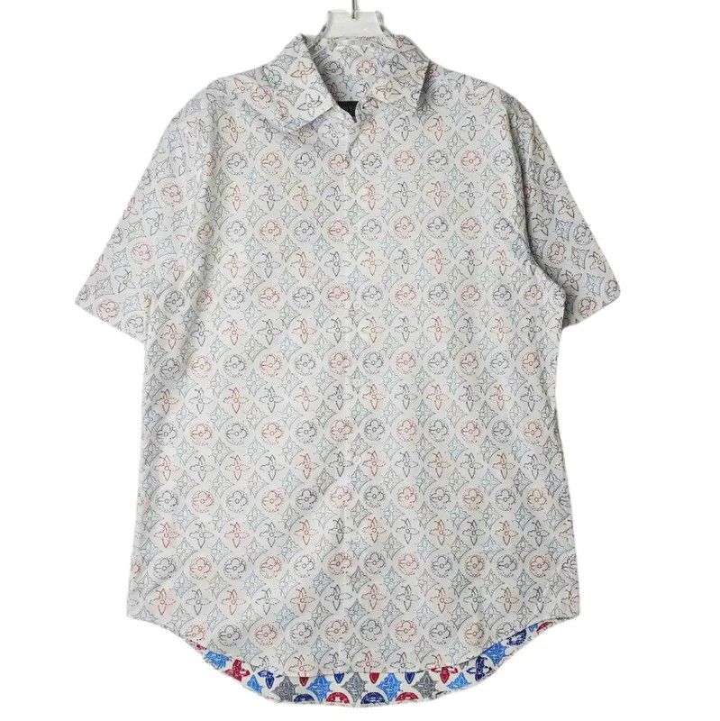 Louis Vuitton Louis Vuitton Women's Cotton Shirt with Pattern 0089 Size L / US 10 / IT 46 - 1 Thumbnail