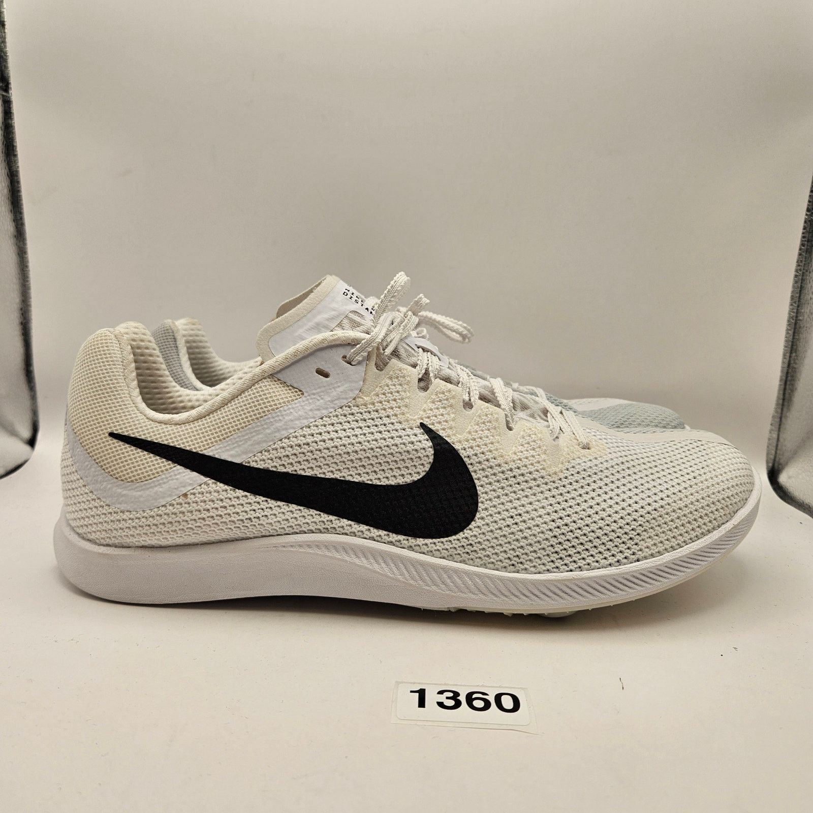 Nike NIKE MEN'S 13 ZOOM RIVAL DISTANCE TRACK SPIKES WHITE BLACK Size US 13 / EU 46 - 4 Thumbnail